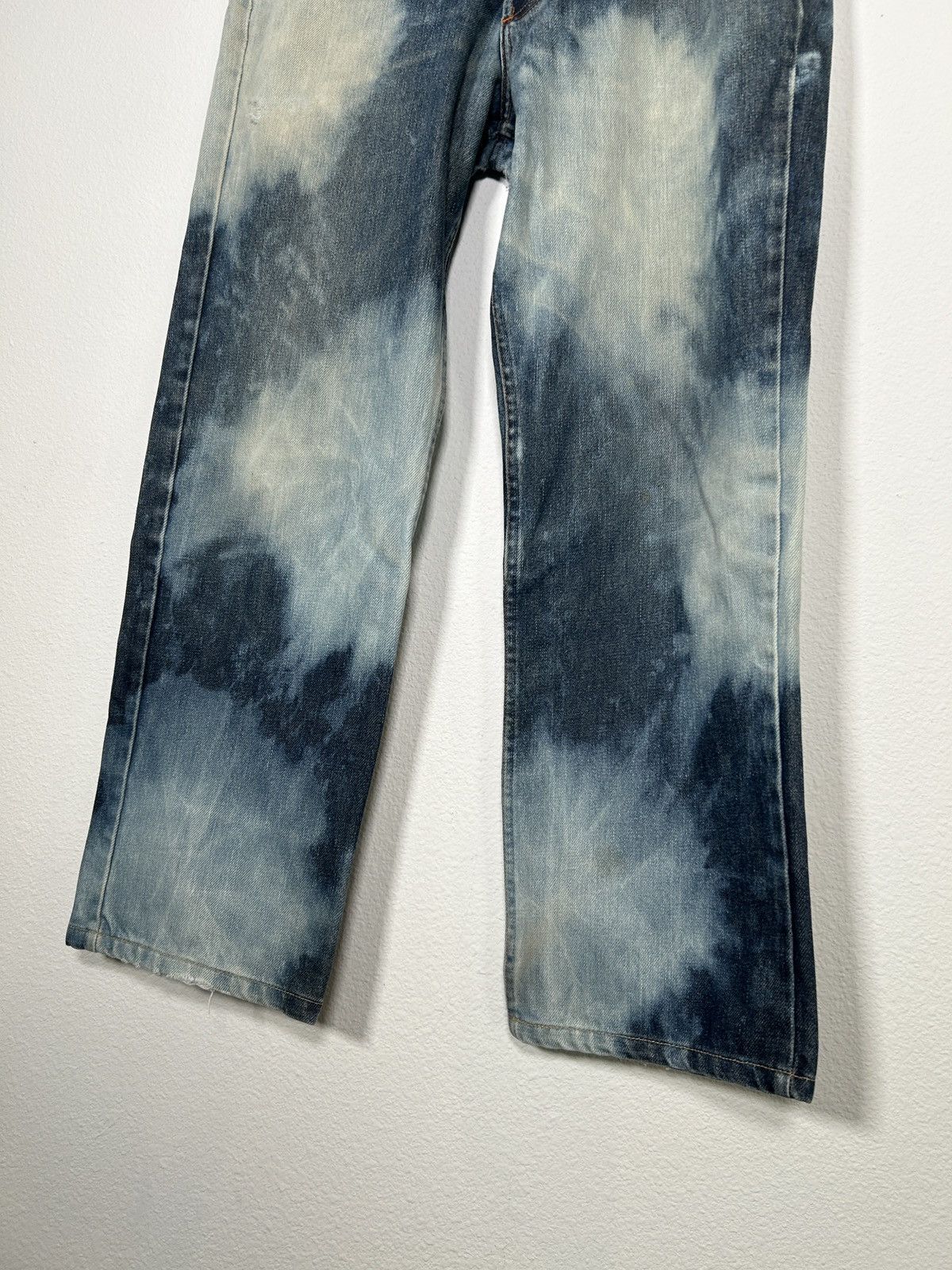 Walter Van Beirendonck Bleached Acid Wash Wide Leg Jeans Size US 36 / EU 52 - 3 Thumbnail