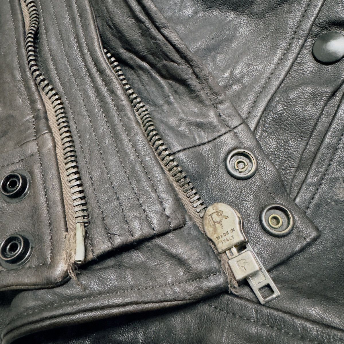 Rick Owens SAMPLE Campioni Rick Owens Bitter Hybrid Leather Jacket Size US S / EU 44-46 / 1 - 15 Thumbnail