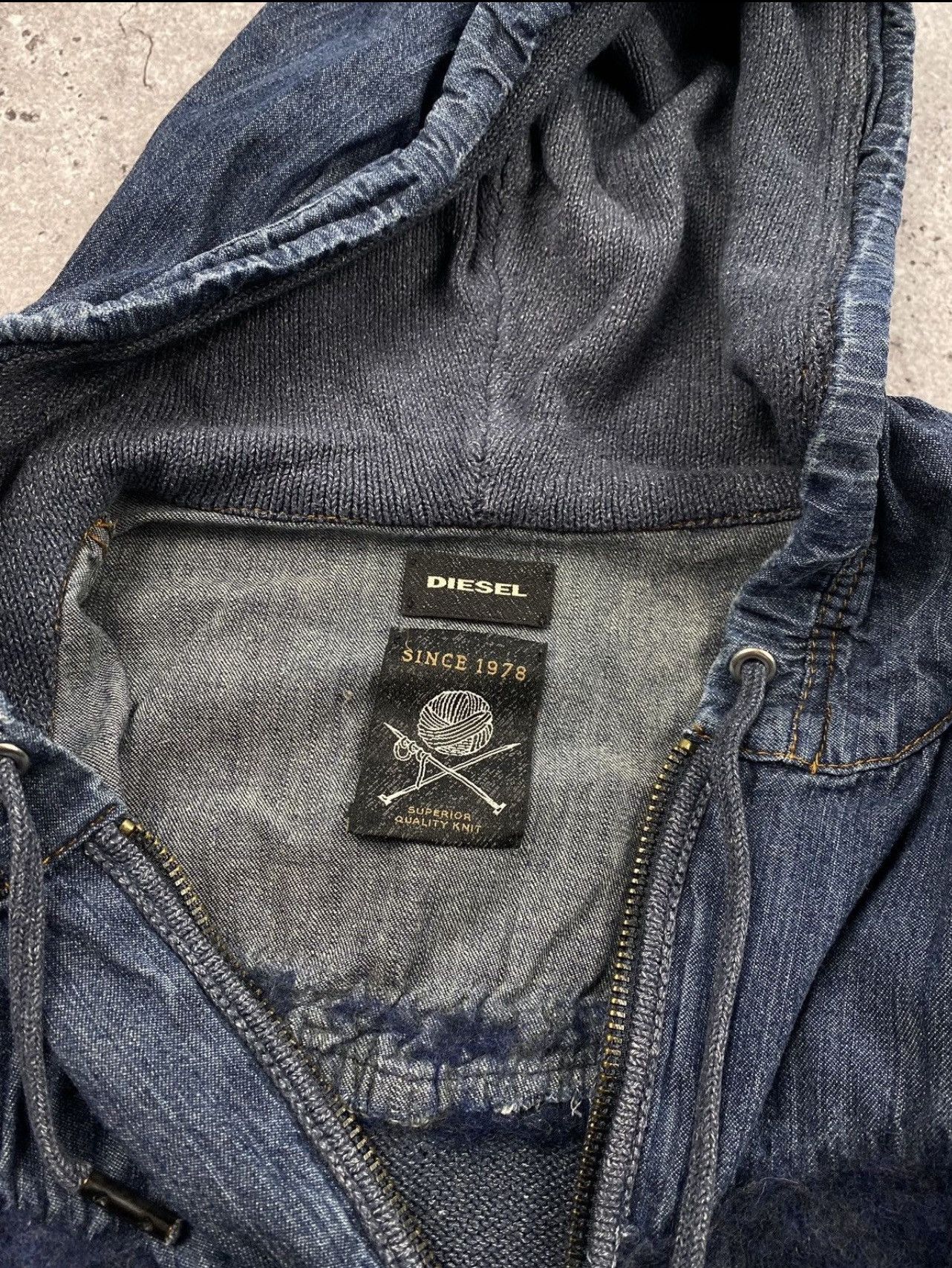 Diesel AVANT GARDE DIESEL JUNYA WATANABE Y2K DENIM KNITTED ZIP HOOD Size US S / EU 44-46 / 1 - 6 Thumbnail