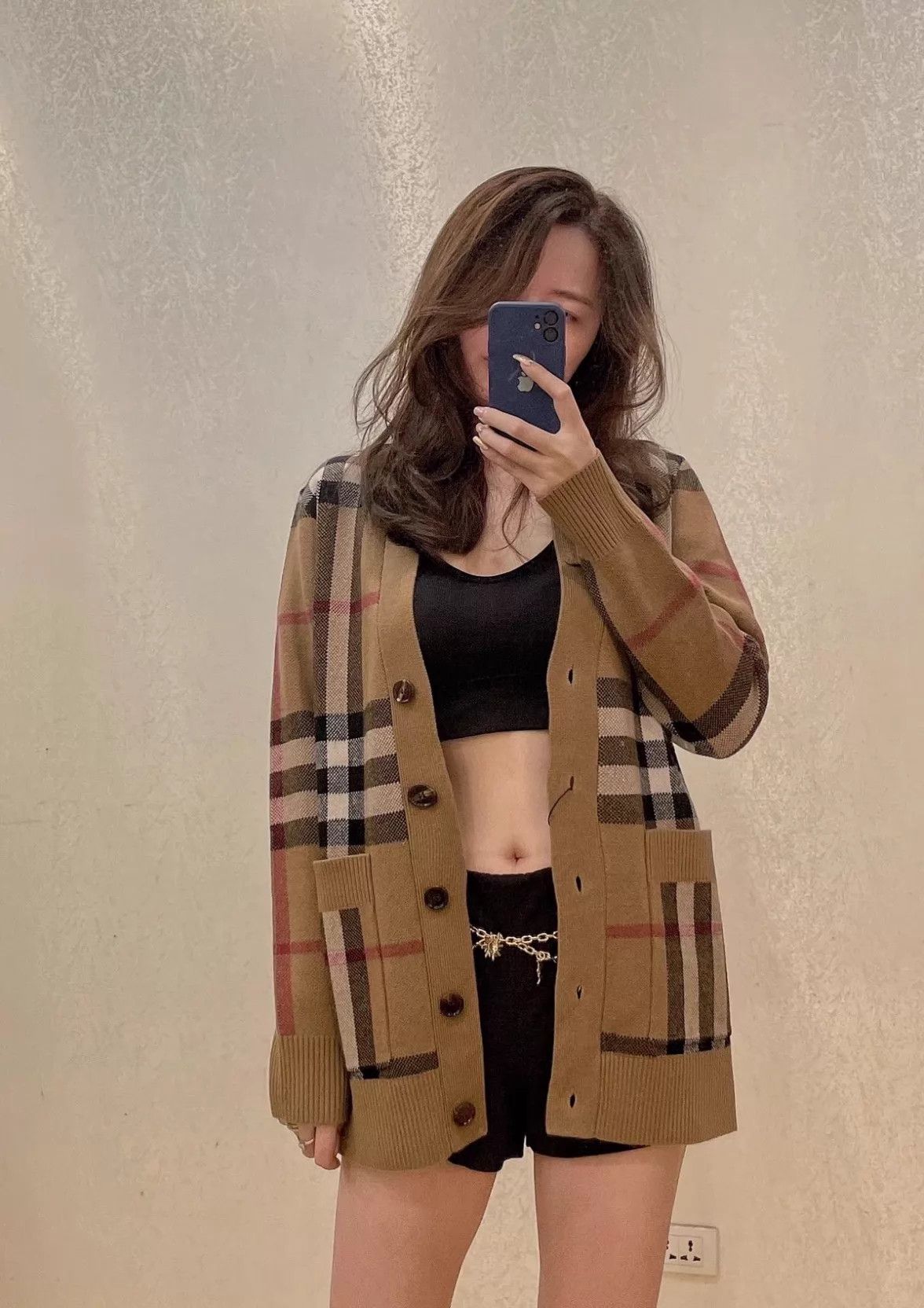 Burberry Burberry camel large check cashmere-wool NOS cardigan M Size M / US 6-8 / IT 42-44 - 6 Thumbnail