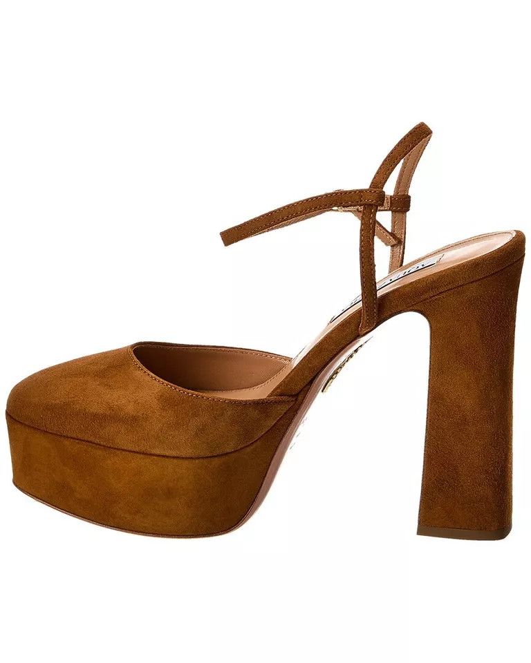 Aquazzura o1srvl11e1024 Platform in Brown Size US 8 / IT 38 - 2 Thumbnail