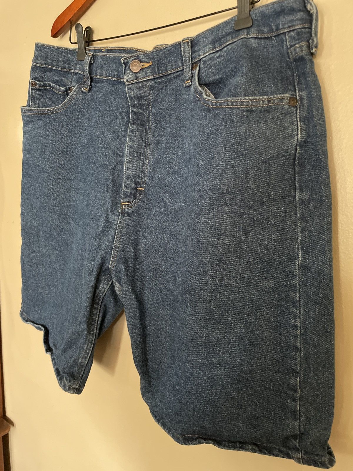 Designer × Vintage × Wrangler Wrangler Denim Blue Jean Shorts Jorts Waist 38 Relaxed Fit Size US 38 / EU 54 - 3 Thumbnail