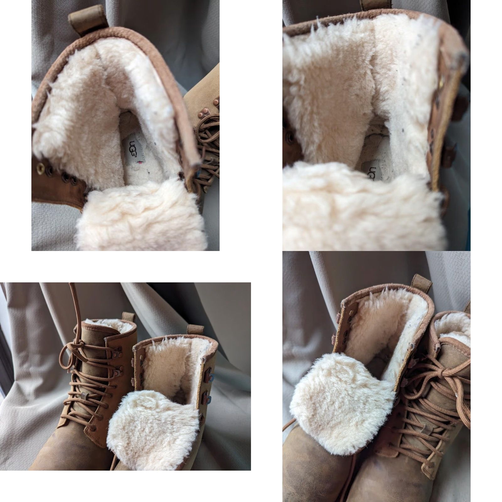 Ugg VINTAGE UGG MEN BOOT 10 US BROWN SHEARLING SUEDE LEATHER WINTER SNOW CREPE Size US 10 / EU 43 - 9 Thumbnail