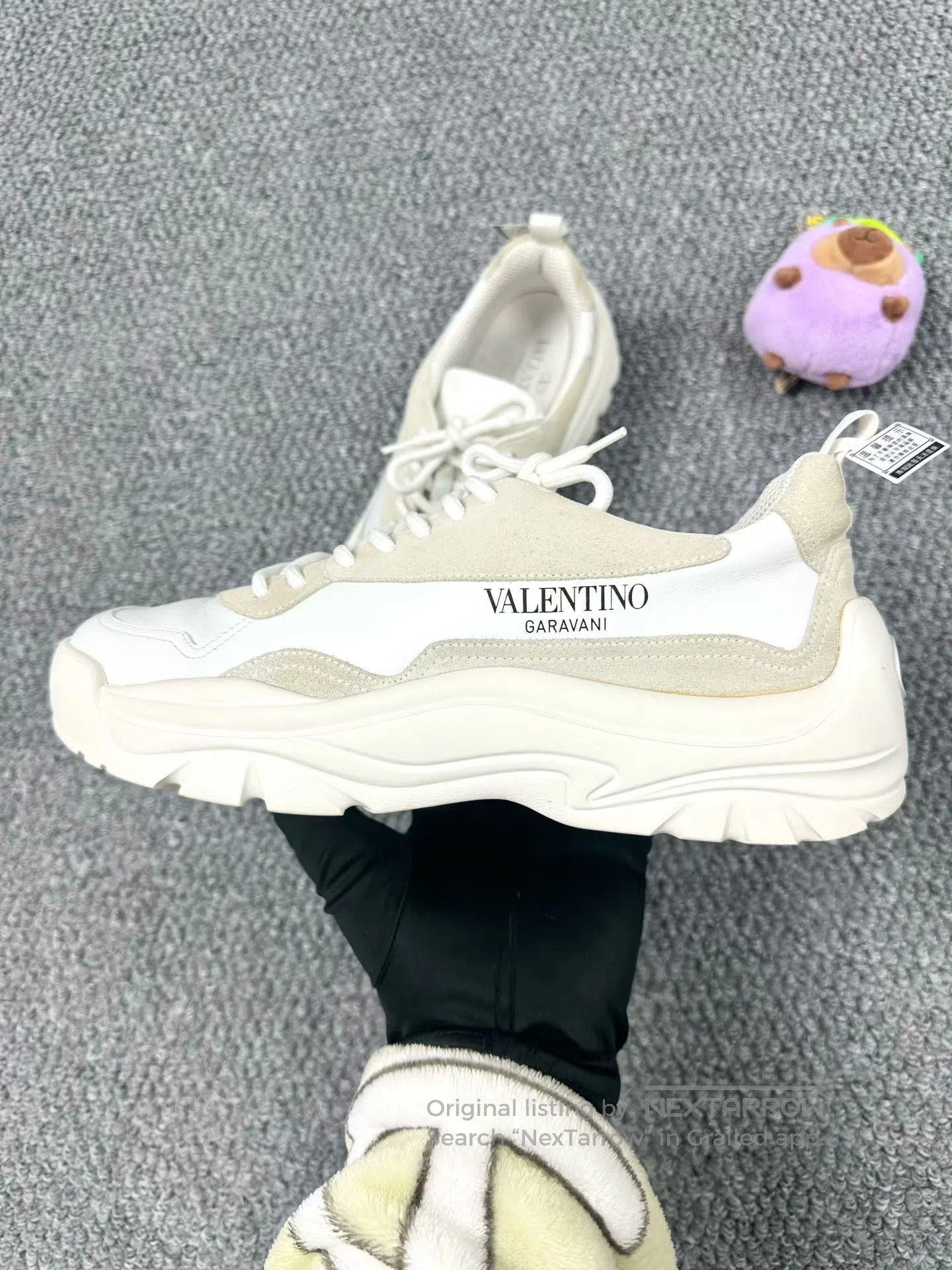 Valentino Valentino White Gray Gumboy Series Sports Casual Shoes| Size US 11.5 / IT 41.5 - 3 Thumbnail
