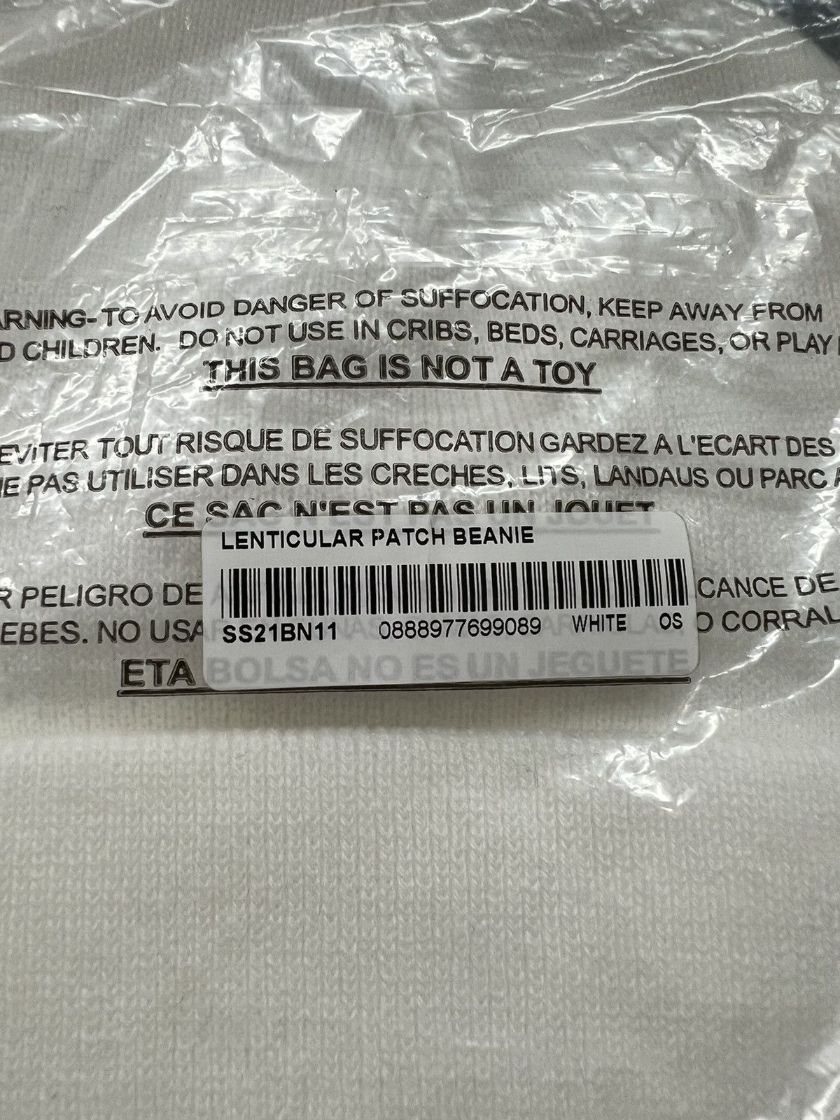 Supreme DS Supreme Lenticular Patch White Beanie FTP BAPE FOG KITH Size ONE SIZE - 3 Thumbnail