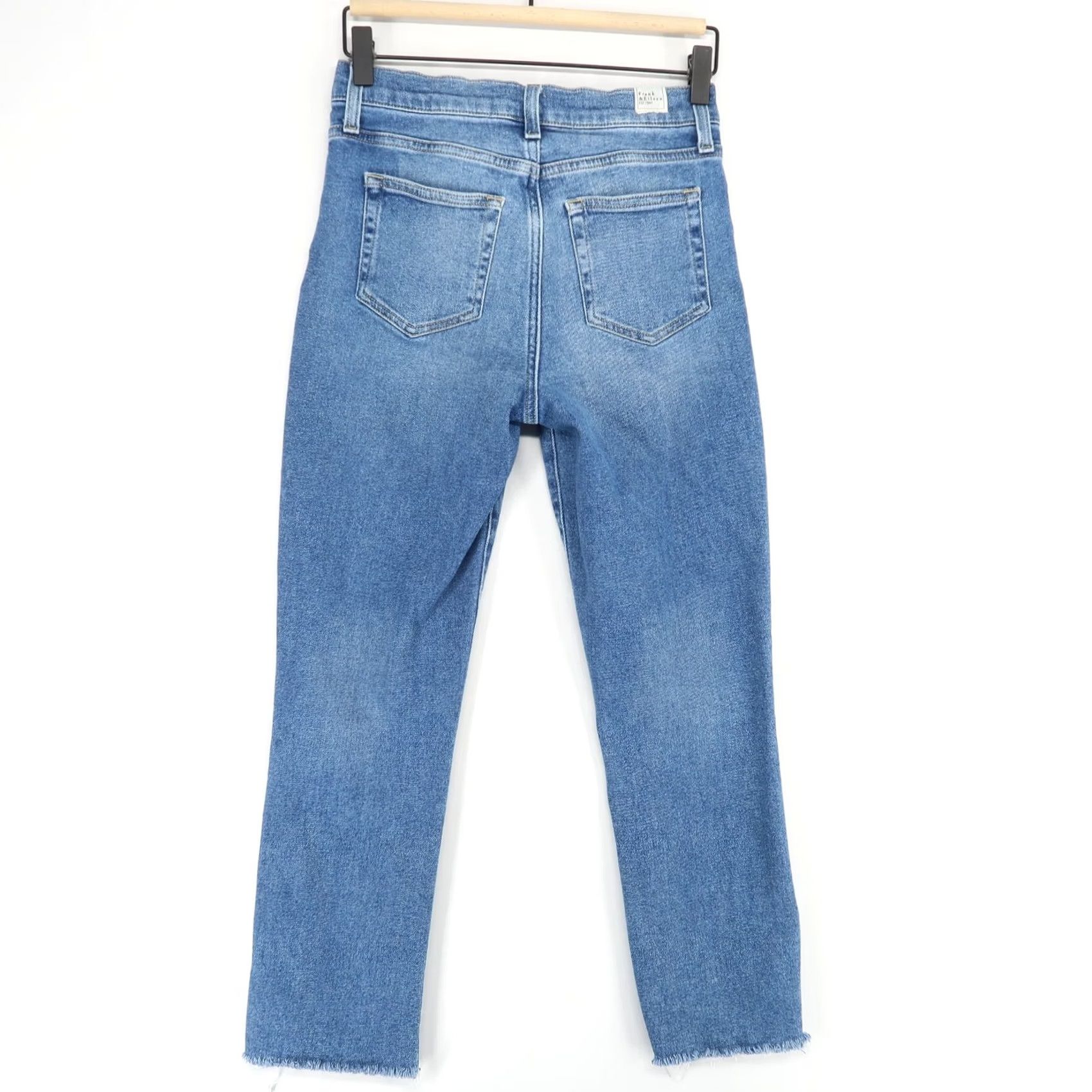 Frank & Eileen Frank and Eileen Cork Jeans Womens 26 Blue High Rise Raw Hem Button Fly Stretch Size 26" / US 2 / IT 38 - 2 Thumbnail