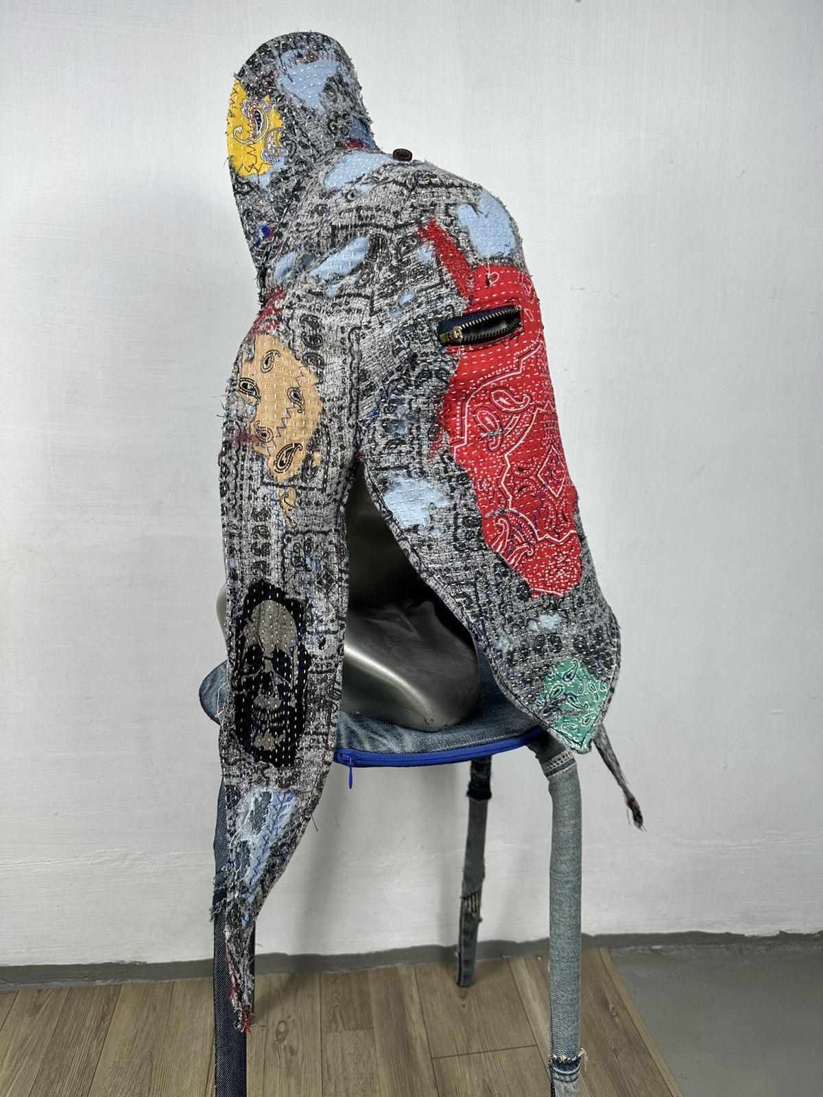 Handmade Custom Made Distressed Paisley patchwork 2 way Mask/hats Size ONE SIZE - 5 Thumbnail