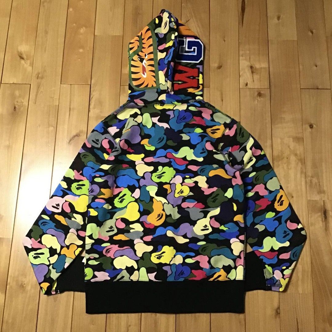 Bape BAPE Multi camo WGM shark full zip hoodie a bathing ape Size US S / EU 44-46 / 1 - 2 Thumbnail