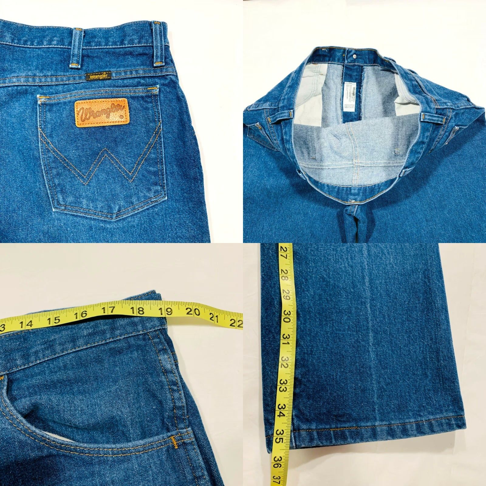 Wrangler VINTAGE Wrangler Blue Bell Jeans Western Cowboy 38x36 Regular Mens Blue Denim 5-Pocket 100% Cotton NWOT Size US 38 / EU 54 - 8 Thumbnail