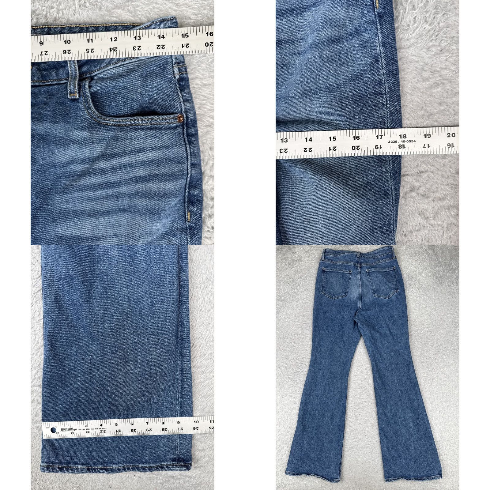 Old Navy Old Navy Jeans Womens 12 Blue Medium Wash High Rise Flare Denim 30x31 Pocket 5-Pocket Stretch Regular Vintage No Size 34" / US 12 / IT 48 - 9 Thumbnail