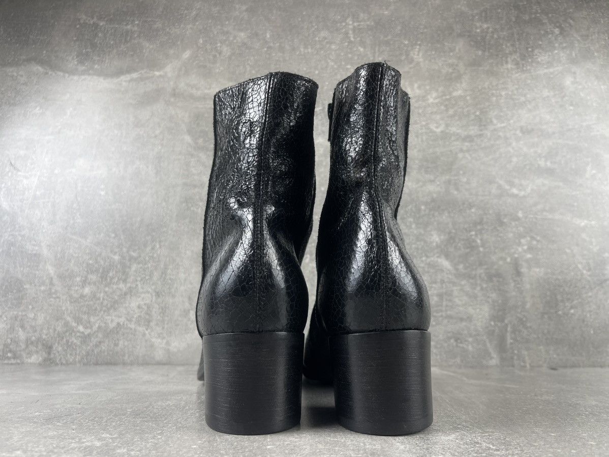 MoMA MOMA Textured Leather Ankle Boots Black Block Heel Size US 11 / IT 41 - 6 Thumbnail