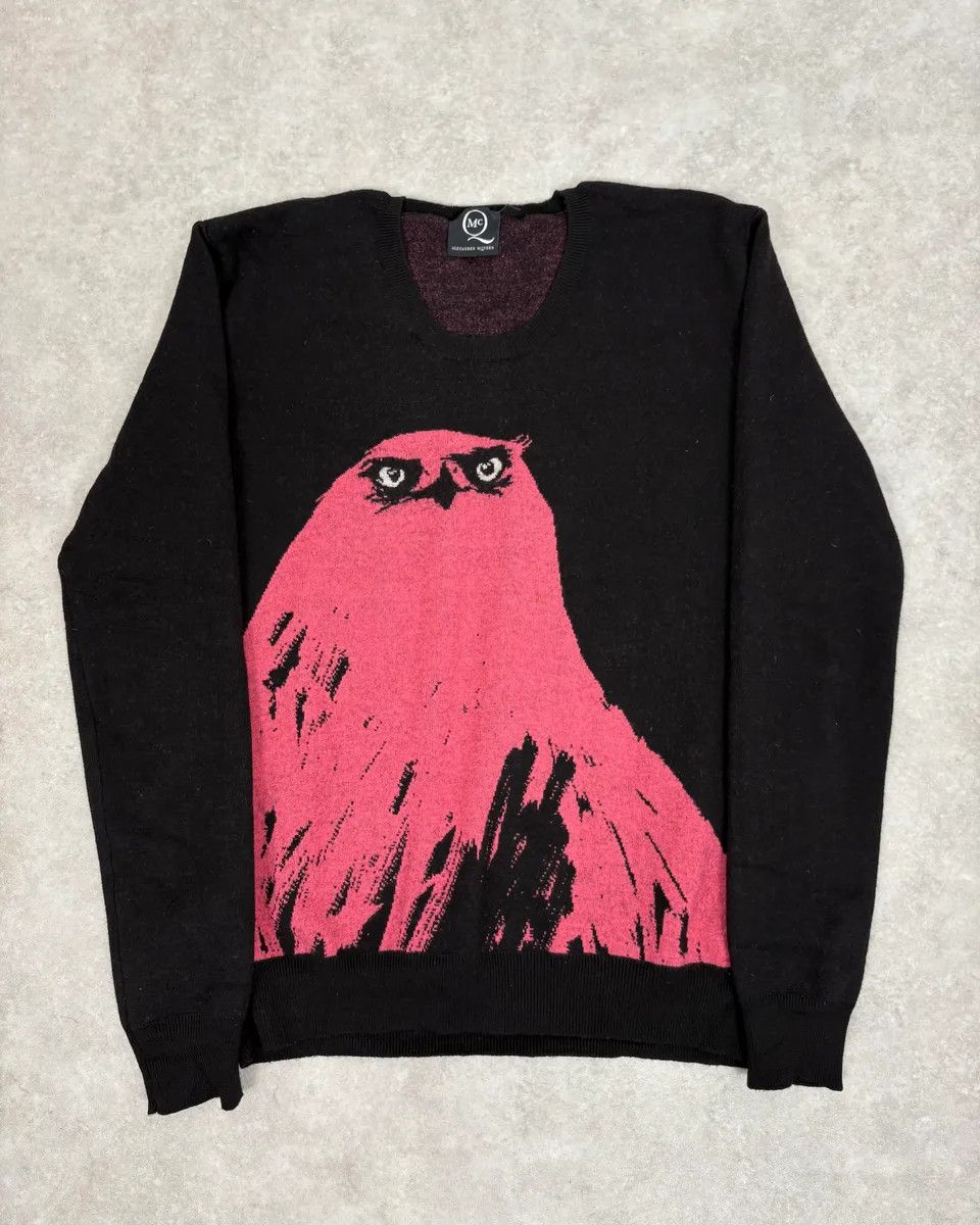 Alexander McQueen SS2013 Alexander McQueen Pink Eagle Black Sweater Size US S / EU 44-46 / 1 - 1 Thumbnail