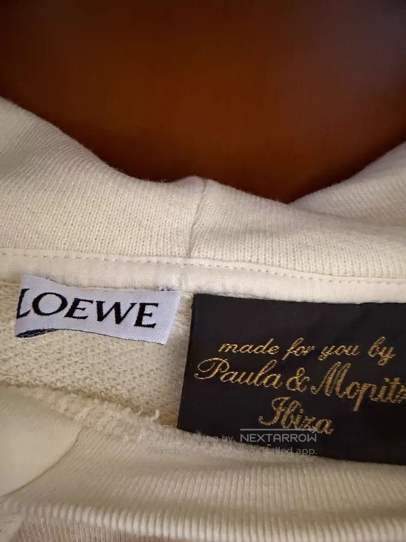 Loewe Loewe Paula's lettered hooded sweatshirt, off-white Size L / US 10 / IT 46 - 3 Thumbnail