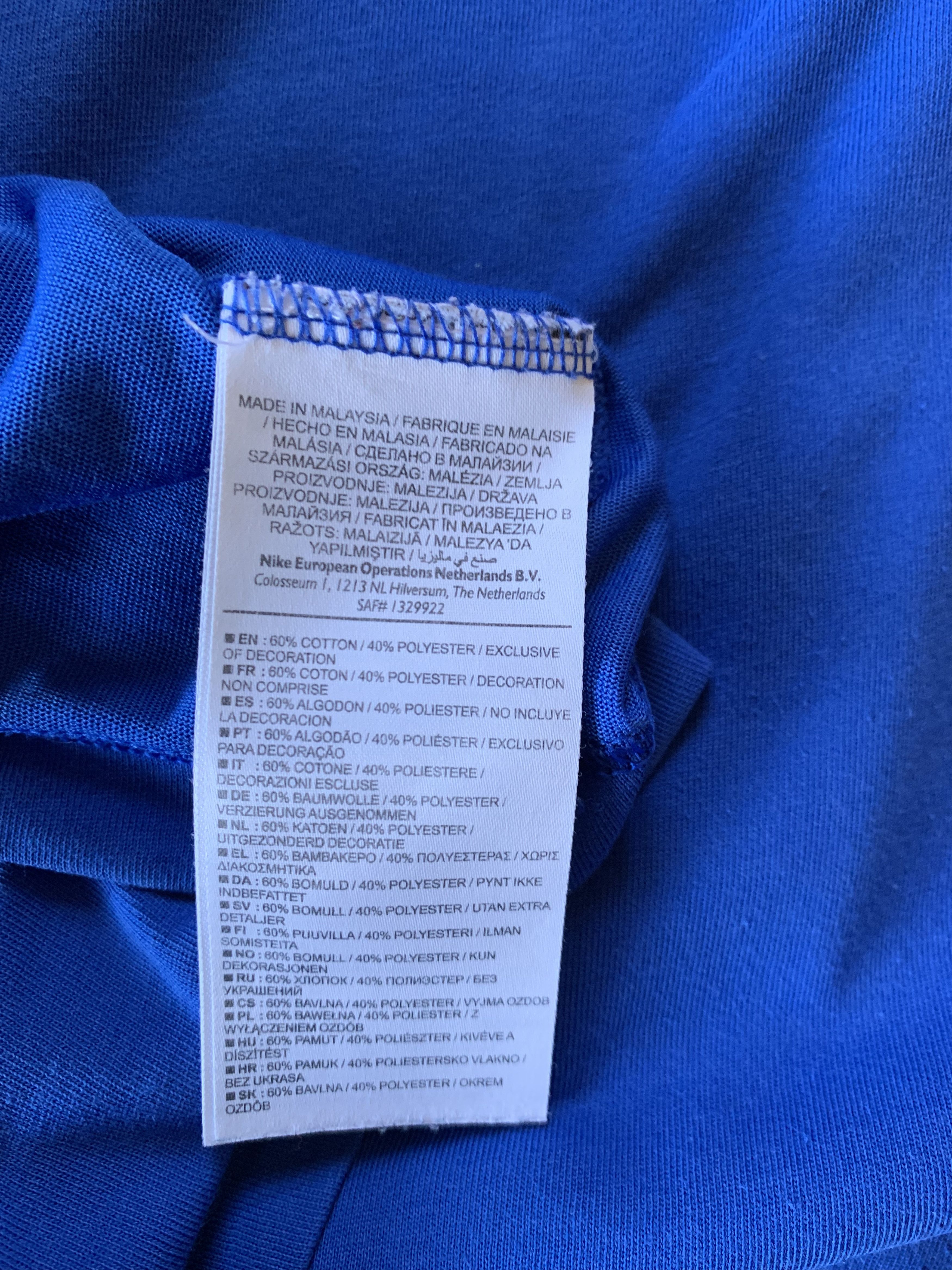 Nike Nike Dri Fit Training Blue T Shirt Size US L / EU 52-54 / 3 - 8 Thumbnail