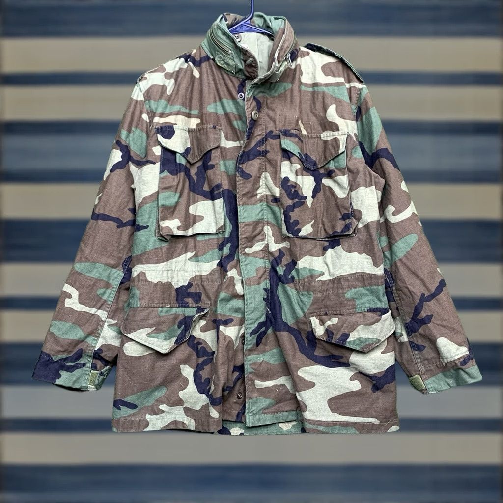 Vintage VINTAGE US Army Jacket Mens Small Reg M65 Woodland Camo Field Coat Cold Weather Liner Size US S / EU 44-46 / 1 - 1 Thumbnail