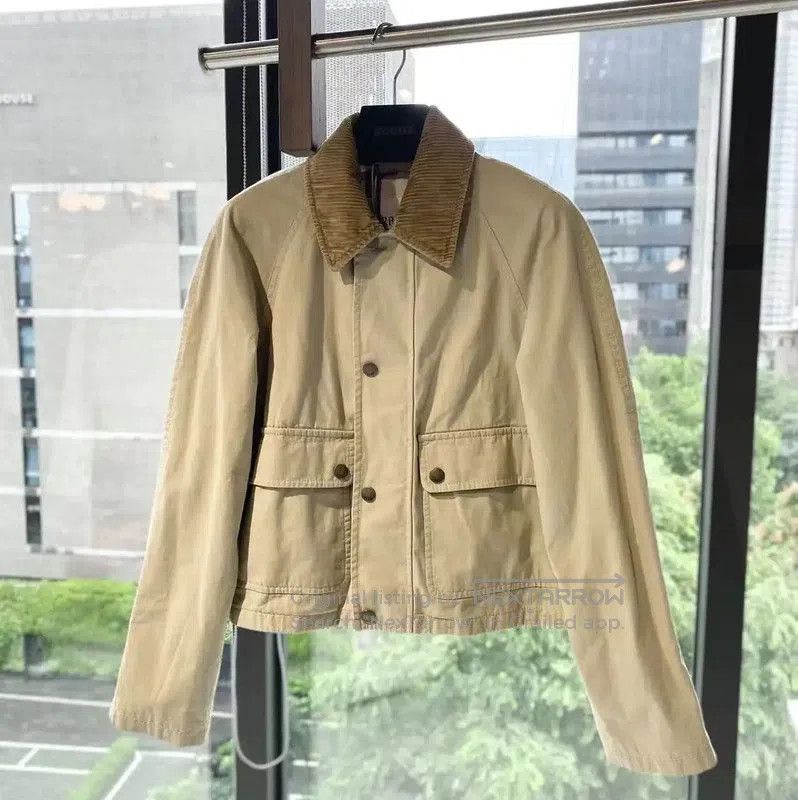 Burberry Khaki Cotton Women's Jacket.