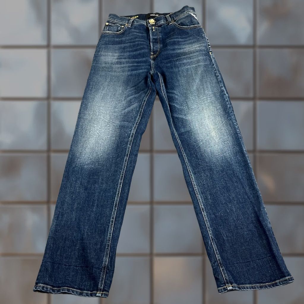 Replay Replay Jaylie Womens Mom Jeans High Waist Straight 27 30 UK 8 Mid Wash Blue 90s Jeans Womens Mens Girls? Size 30" / US 8 / IT 44 - 1 Thumbnail
