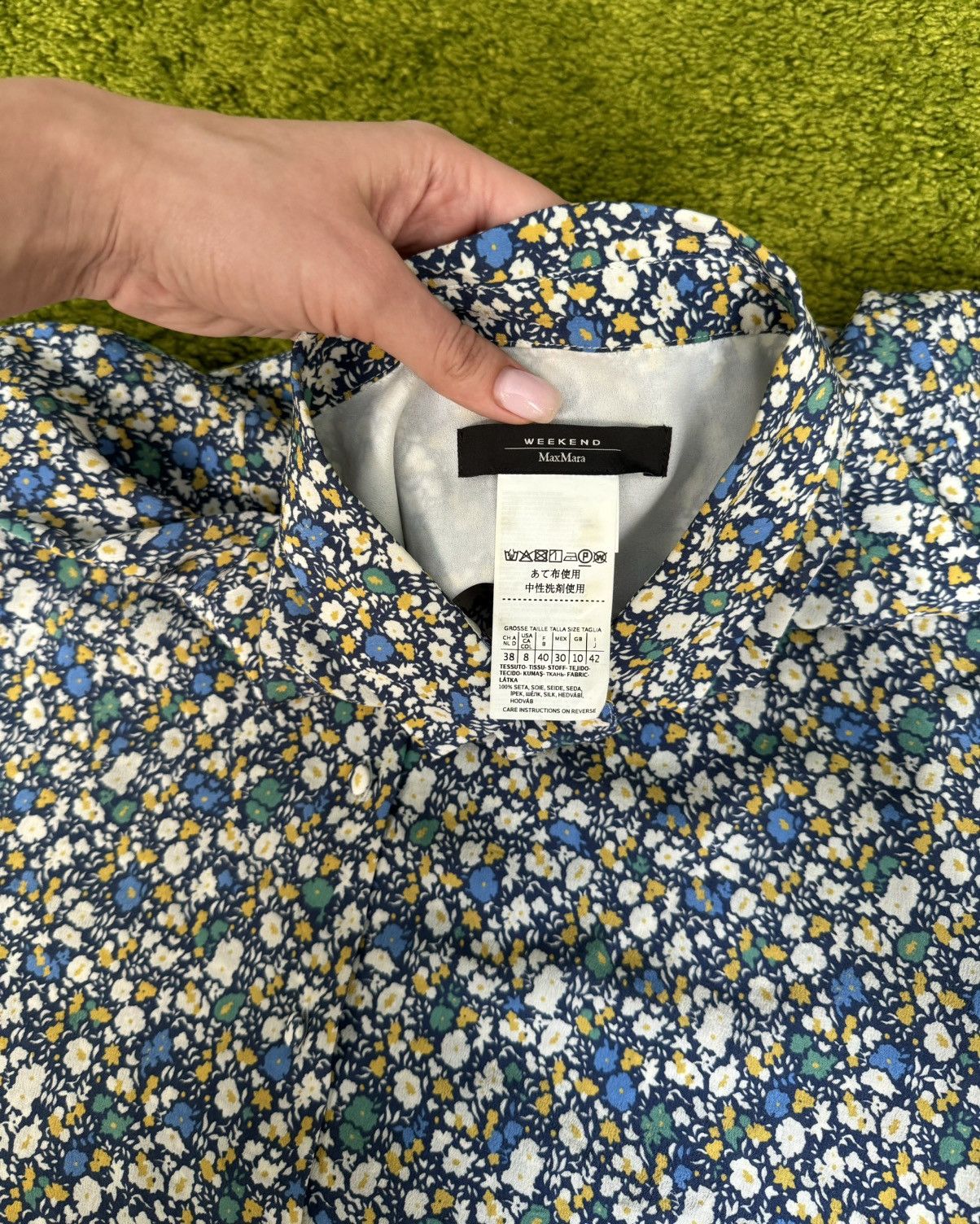 Max Mara × Weekend Max Mara Max Mara Weekend 100% silk floral pattern blouse shirt Size M / US 6-8 / IT 42-44 - 4 Thumbnail