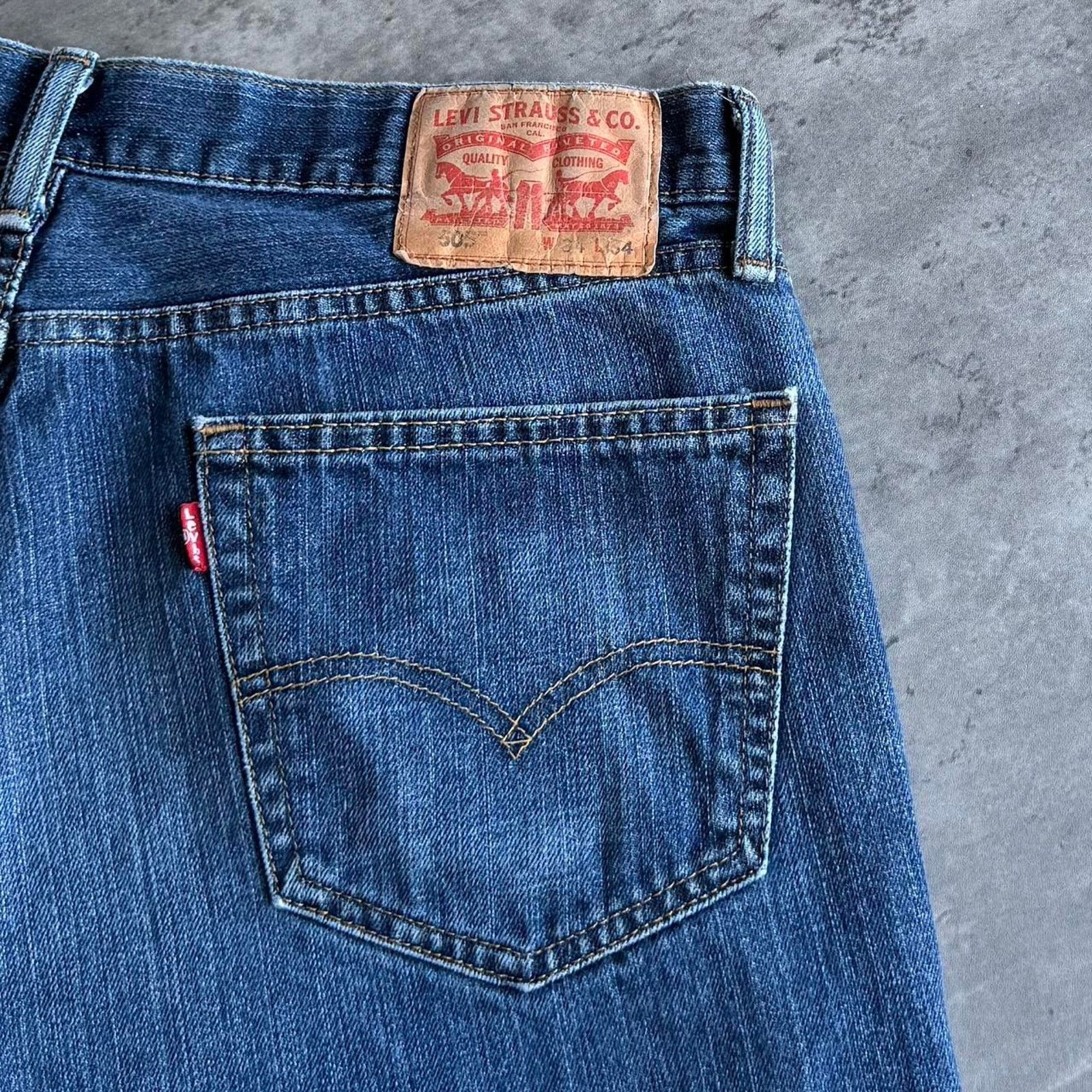 Levi's × Levi's Vintage Clothing × Vintage Vintage Y2K Levi’s 505 Essential Blue Cyber Tech Denim Jeans Size US 34 / EU 50 - 3 Thumbnail
