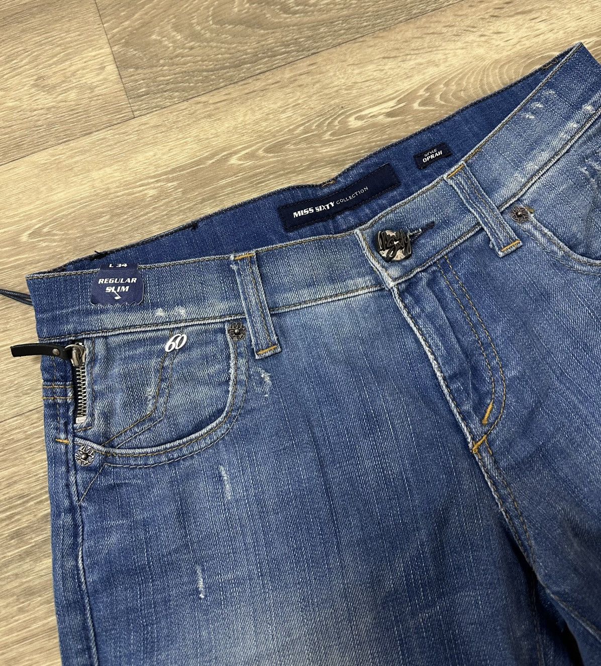 Miss Sixty Women’s Miss Sixty Flared Jeans Size M Blue Avant-Garde Size 28" / US 6 / IT 42 - 5 Thumbnail