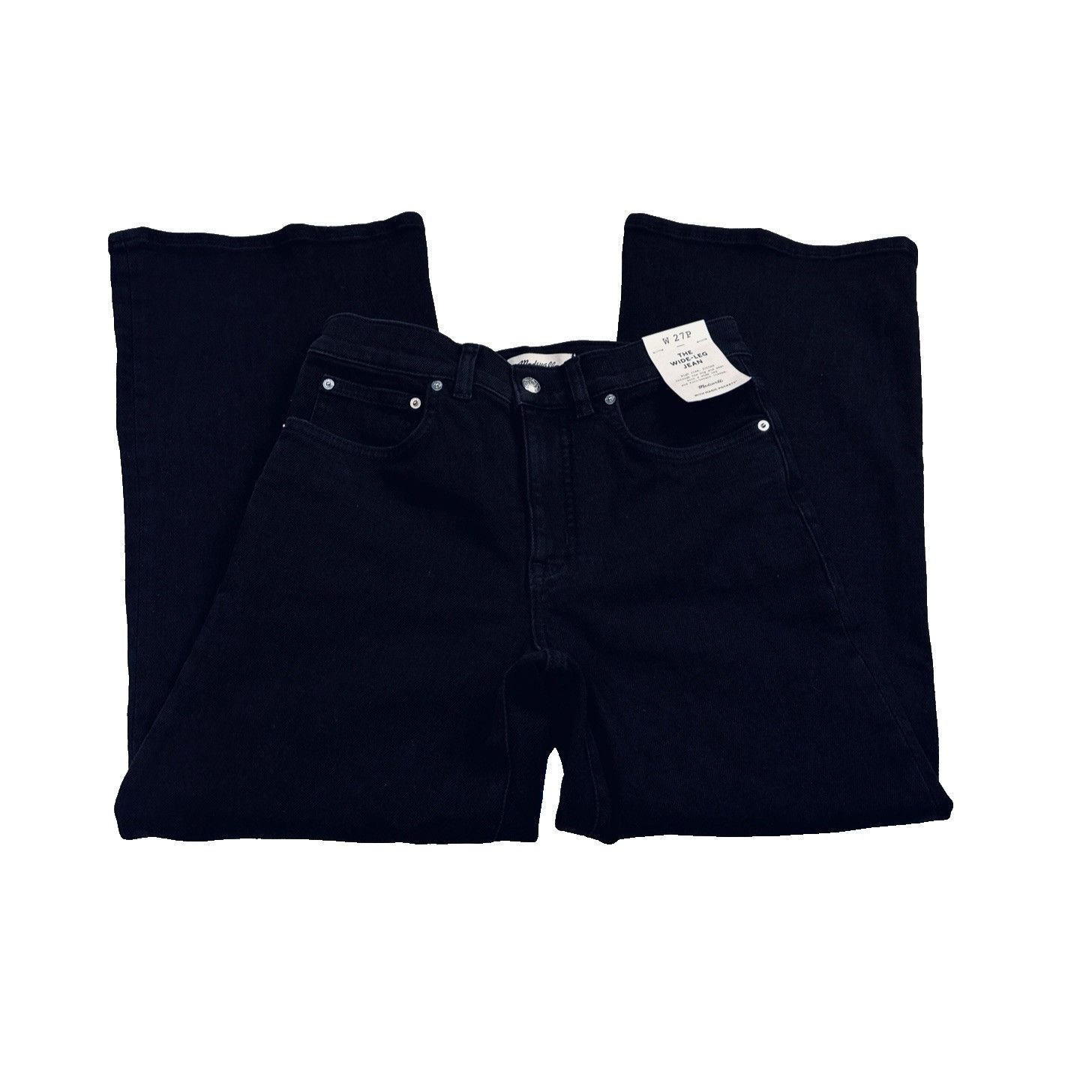 Madewell Madewell The Wide-Leg Jean Black Petite 27P High Rise Size 27" / US 4 / IT 40 - 14 Thumbnail