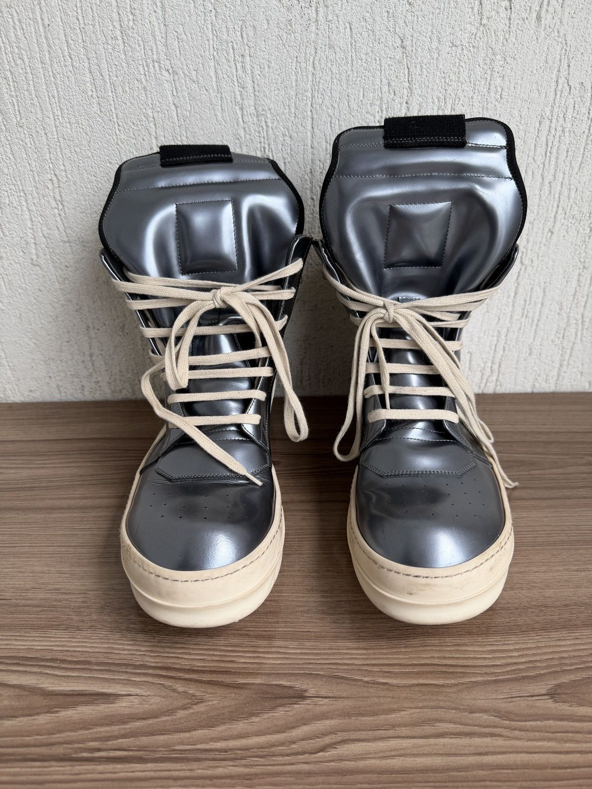 Rick Owens E15 metallic silver Geobasket Size US 10 / EU 43 - 9 Thumbnail