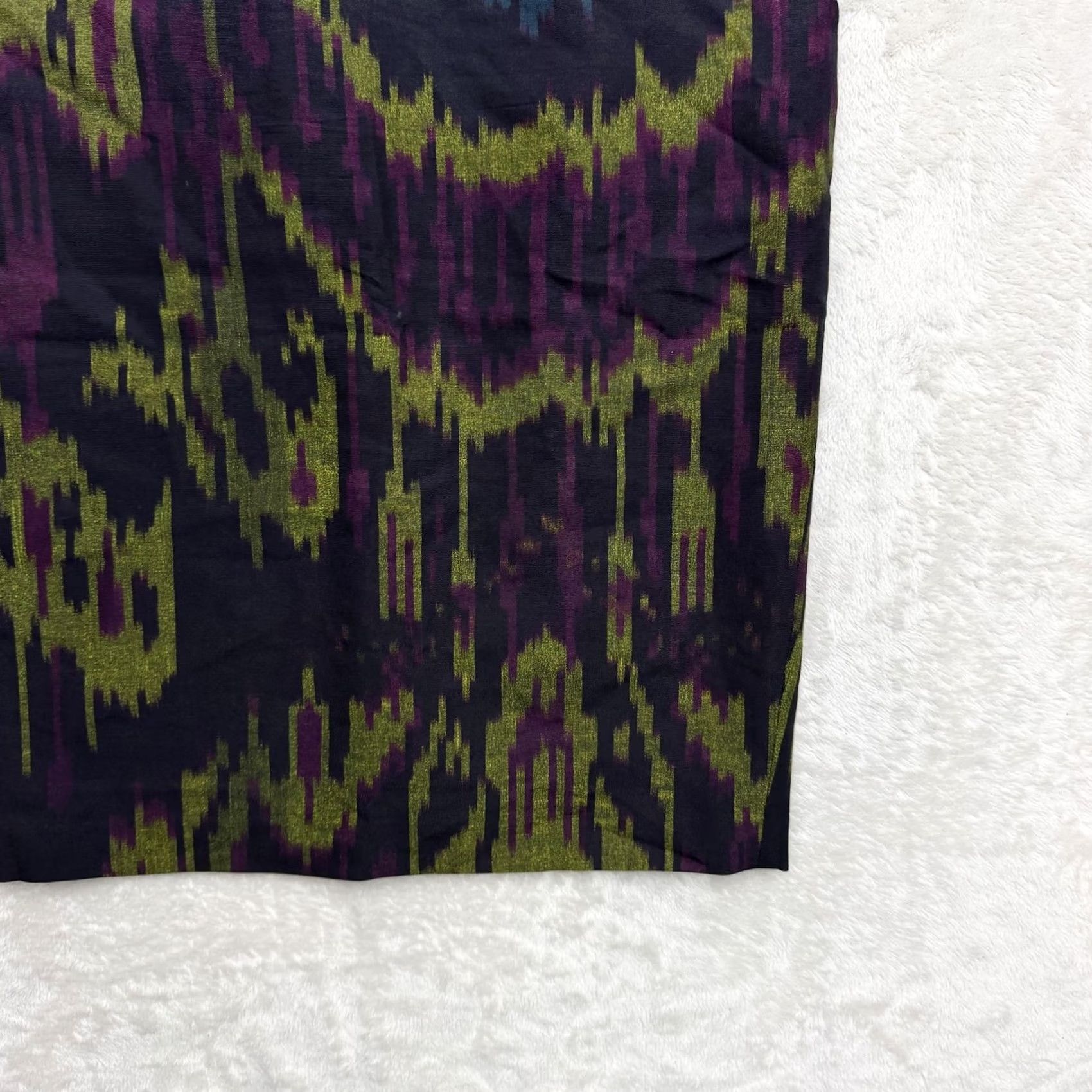 Vintage Lafayette 148 New York Dress Womens 4 Black Ikat Sheath V Neck Lined Knee Length Size S / US 4 / IT 40 - 4 Thumbnail