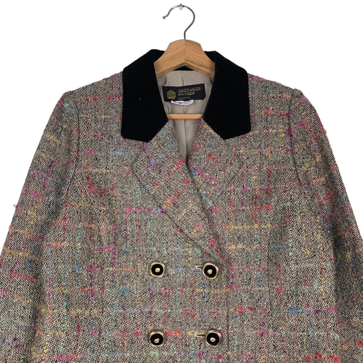Hardy Amies HARDY AMIES Boutique Double Breasted Tweed Jacket #0393-C18 Size M / US 6-8 / IT 42-44 - 2 Thumbnail