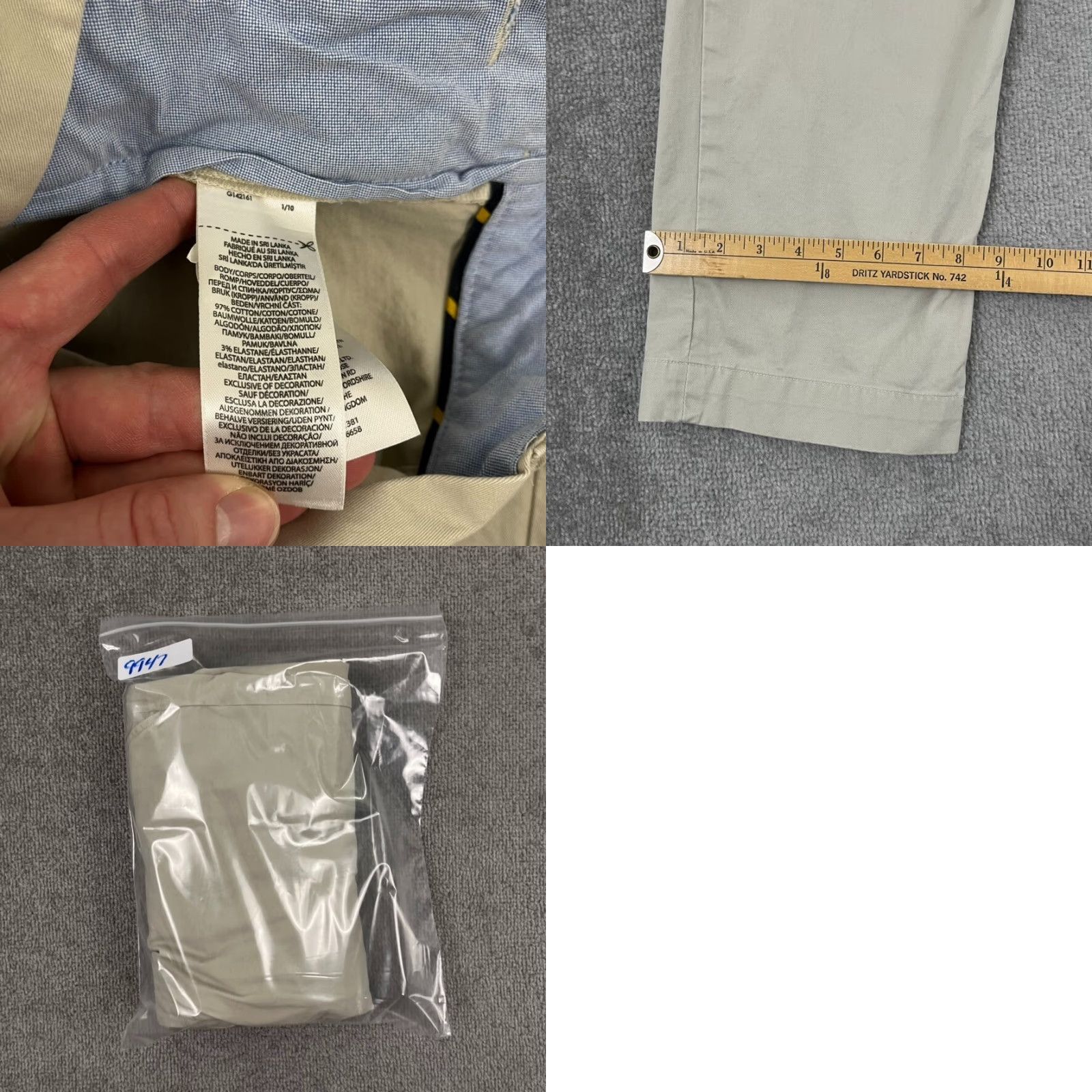 Polo Ralph Lauren Polo Ralph Lauren Pants Mens 38 x 31 Stretch Straight Brown Chino Cotton Twill Vintage No? Size US M / EU 48-50 / 2 - 8 Thumbnail