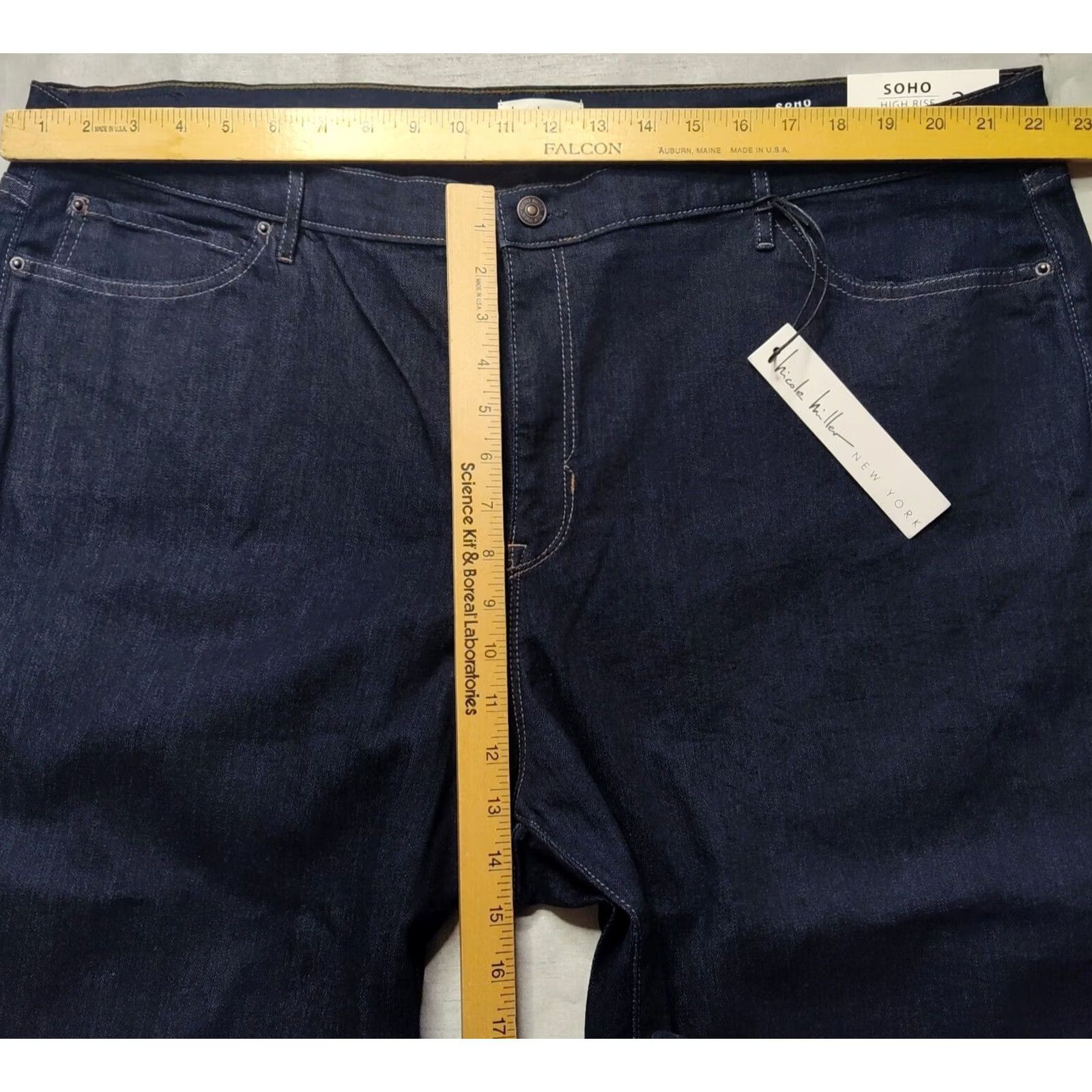 Nicole Miller VINTAGE NICOLE MILLER SOHO HIGH RISE CROP Jeans Women Plus Size 24 Dark Wash Denim NEW Size 42" / US 20 - 6 Thumbnail