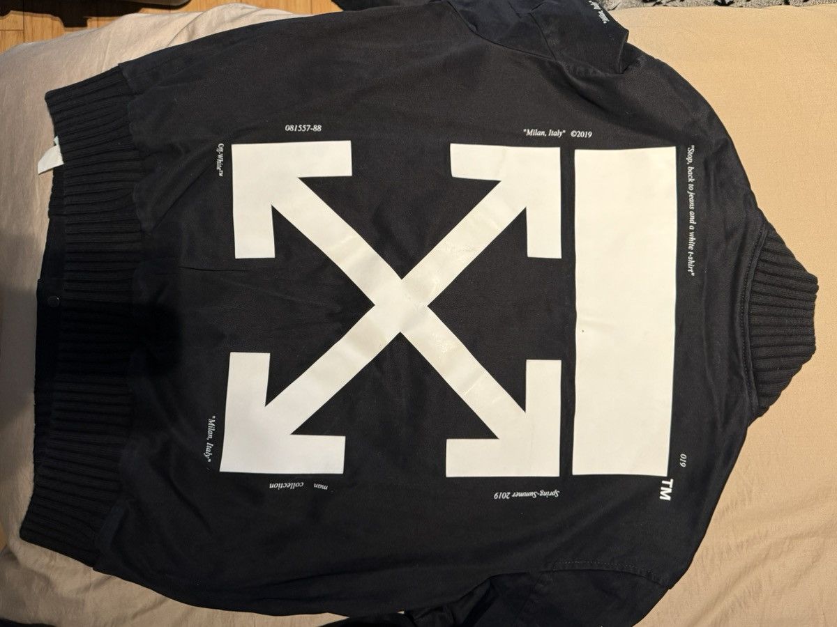 Off-White Off-White Arrow Logo Bomber Jacket Size US XL / EU 56 / 4 - 10 Thumbnail