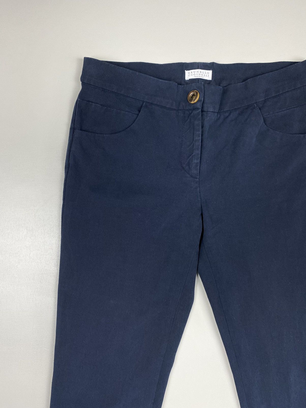 Brunello Cucinelli Brunello Cucinelli Women’s Cotton Trousers Pants Size 28" / US 6 / IT 42 - 4 Thumbnail