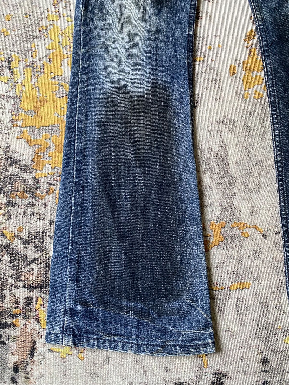 Tornado Mart Midas Waxed Claw Mark Distressed Flare Design Denim Size US 30 / EU 46 - 6 Thumbnail