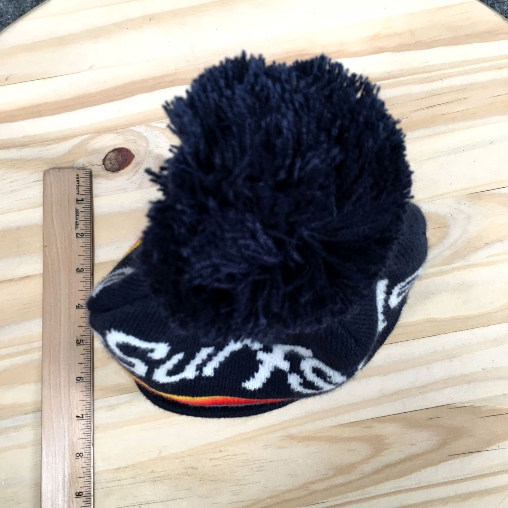 Vintage Surfside Winter Beanie Hat Unisex One Size Pompom Cuffed Acrylic Blue Size ONE SIZE - 3 Thumbnail