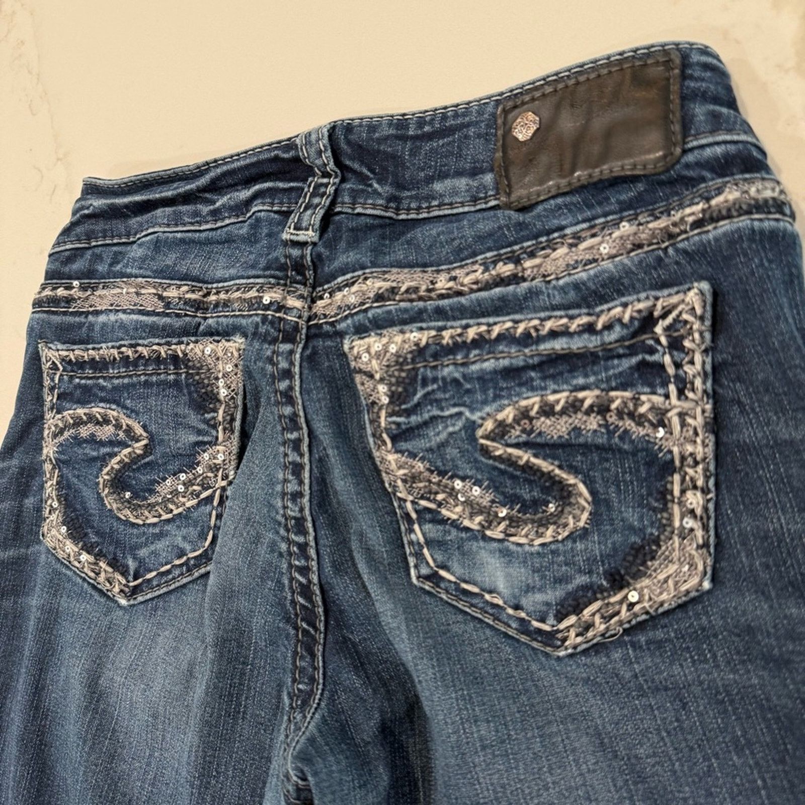 Silver Jeans Co. Silver Suki Mid Boot Denim Jeans Women’s W26xL31 Dark Blue Size 26" / US 2 / IT 38 - 10 Thumbnail