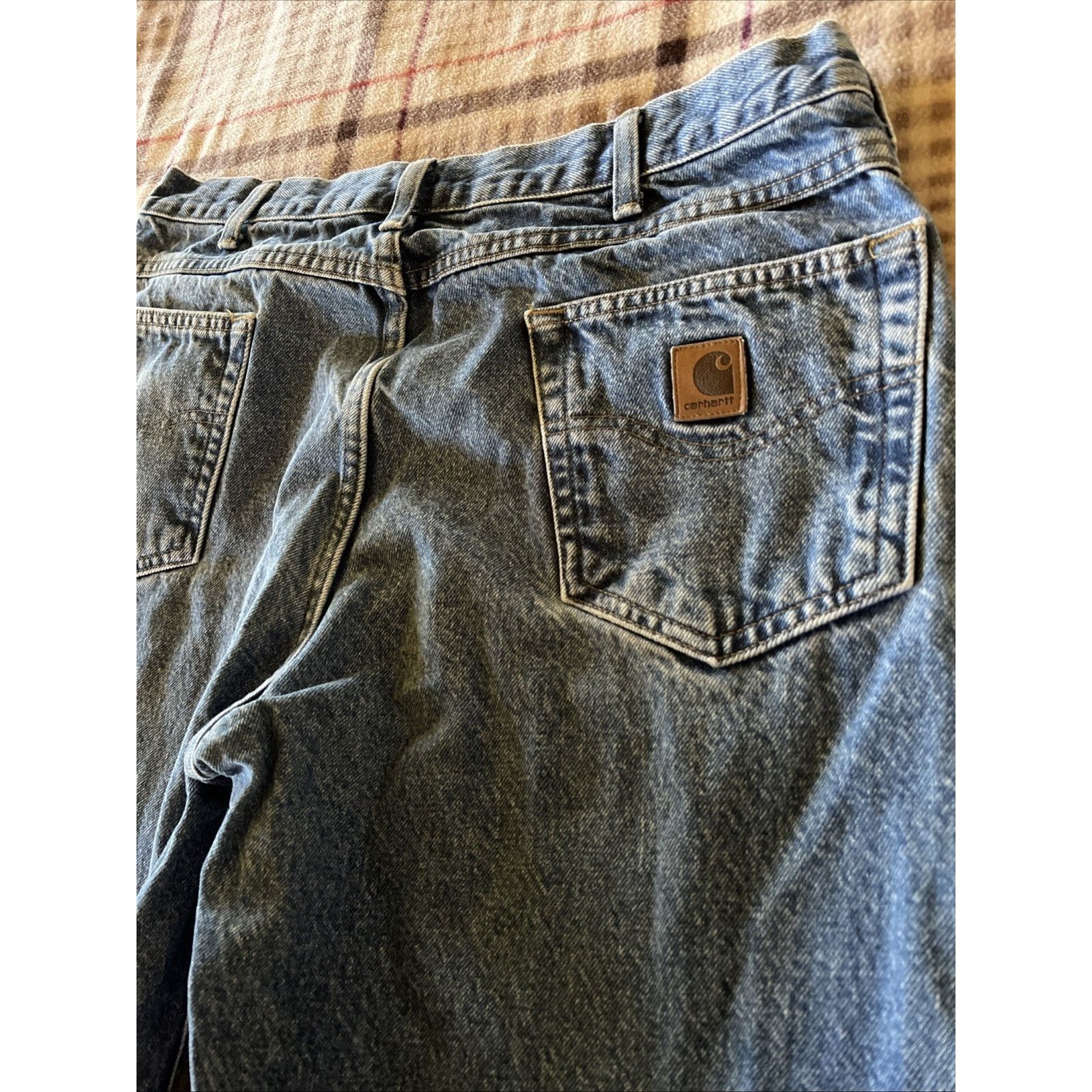 Carhartt Carhartt Jeans Men’s 35x27 Relaxed Fit Denim Blue Med Wash Size US 35 - 13 Thumbnail