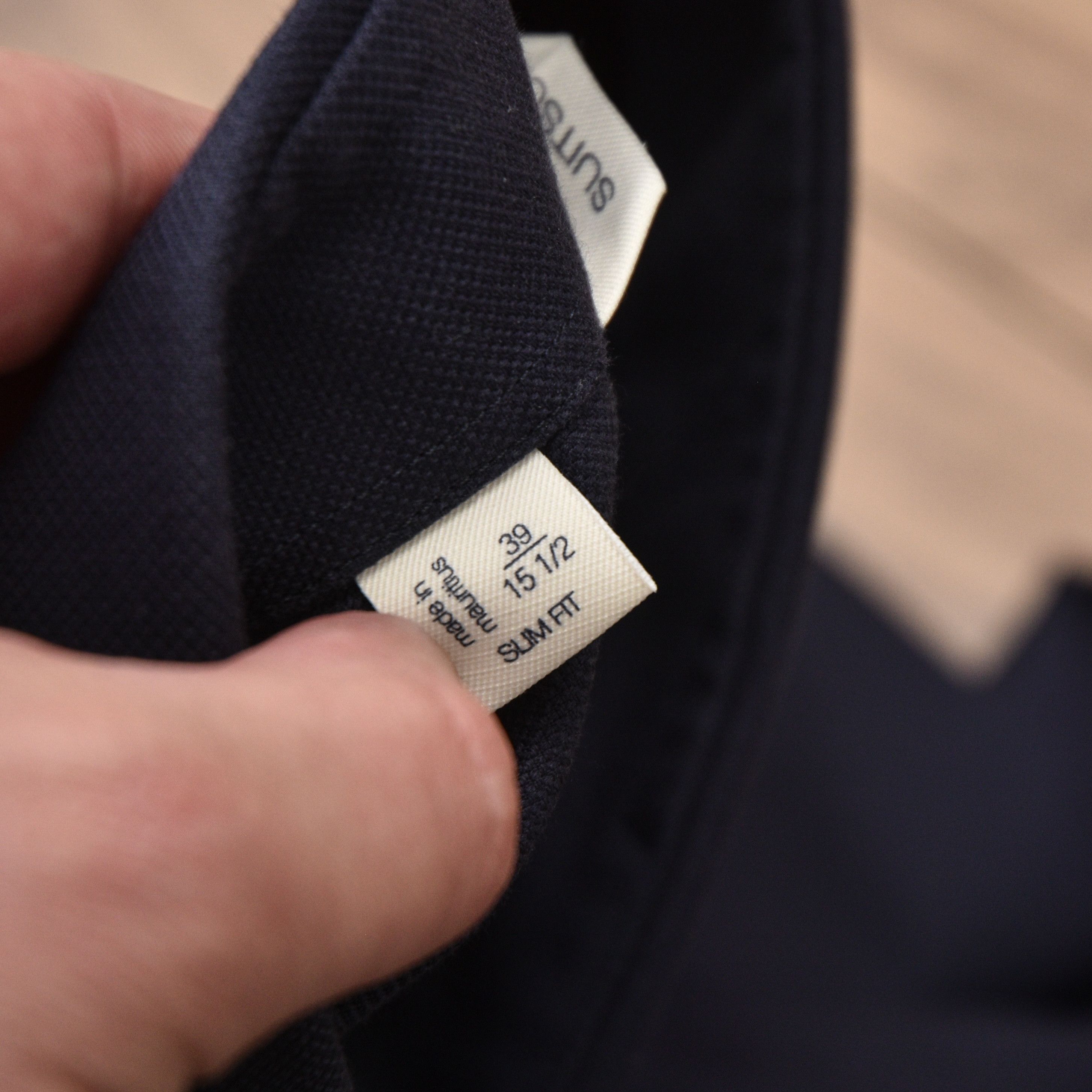 Suitsupply Suitsupply Traveller Shirt Slim Fit Black Navy Blue Size 39 Size US M / EU 48-50 / 2 - 10 Thumbnail
