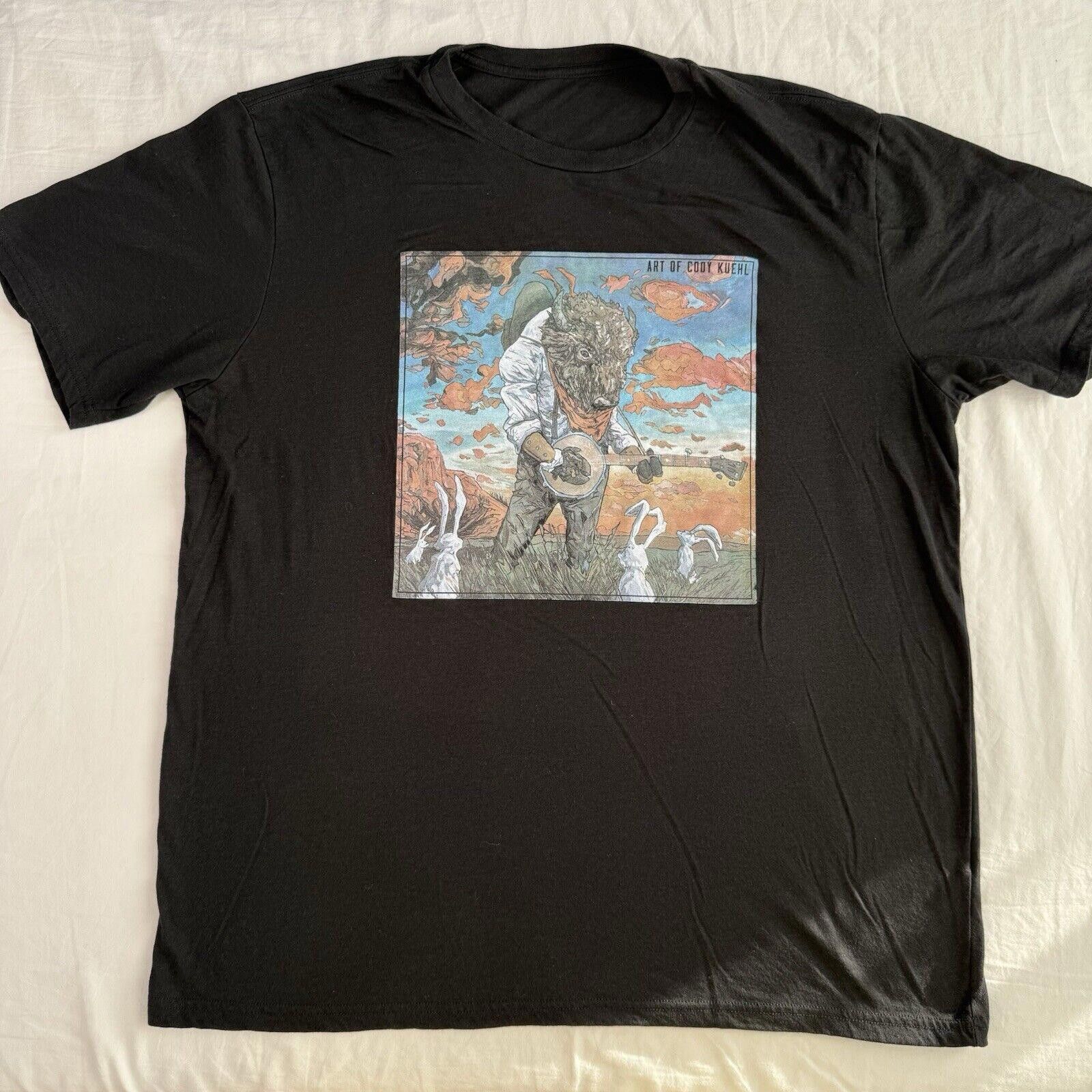 Designer Art of Cody Kuehl Banjo Buffalo T-Shirt Size XL Rare Size US XL / EU 56 / 4 - 1 Thumbnail