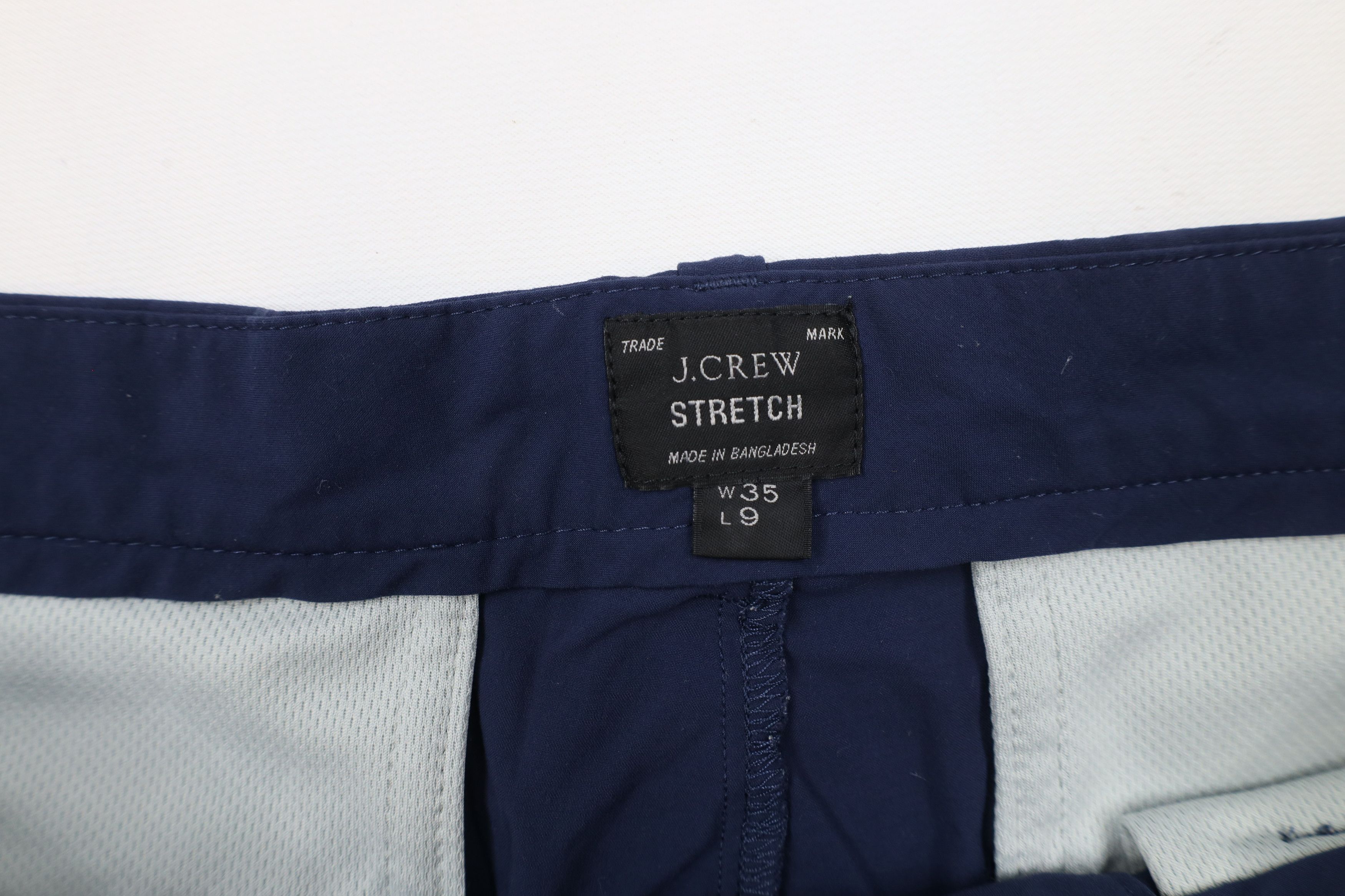 J.Crew × Vintage J Crew Stretch Tech Above Knee Chino Shorts Navy Blue Size US 35 - 6 Thumbnail