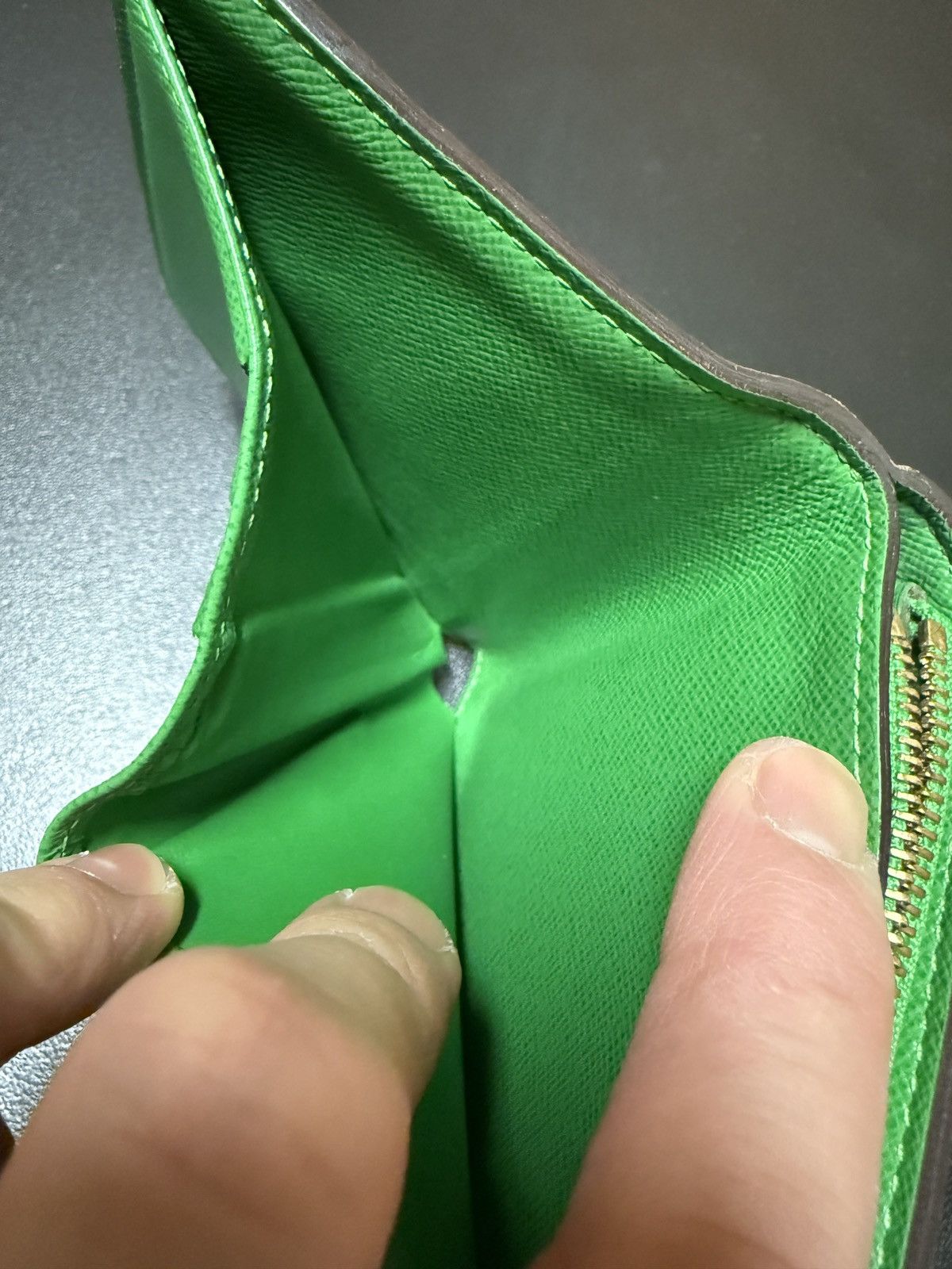 Louis Vuitton Louis Vuitton Monogram Perforated Green Zip Compact Wallet Size ONE SIZE - 11 Thumbnail