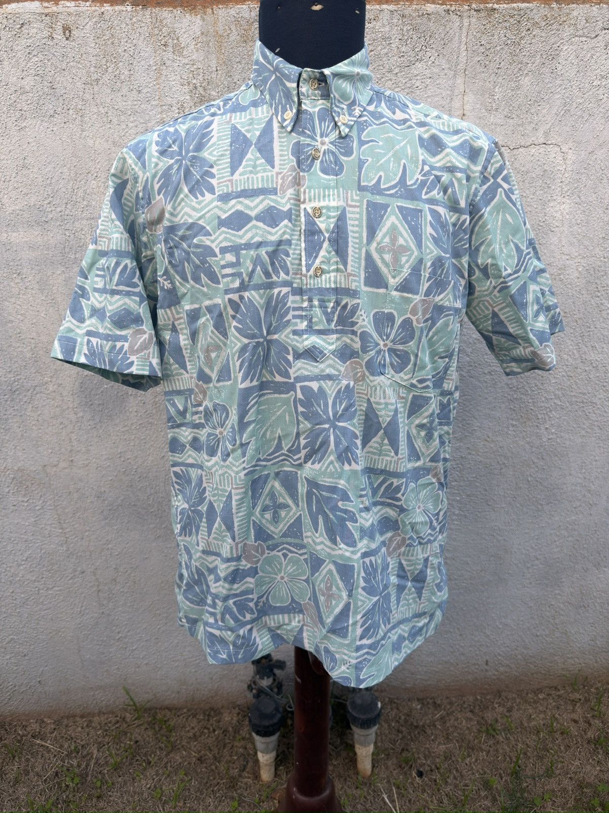 Reyn Spooner PreOwned Reyn Spooner Green/Blue Hawaiian Print Men's S Size US S / EU 44-46 / 1 - 1 Thumbnail