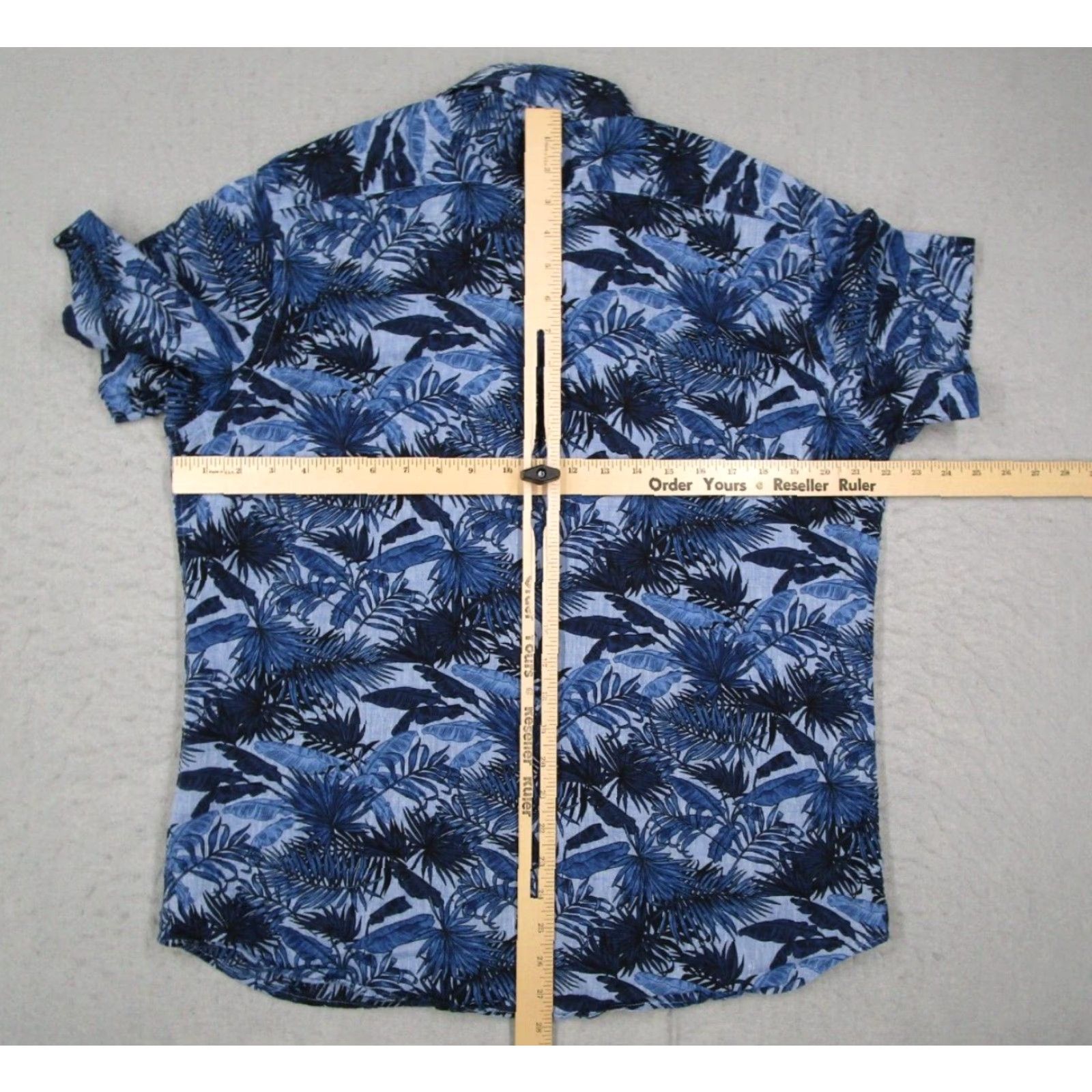 Vintage Ordean Shirt Mens Large Blue Floral Linen Blend Button Up Short Sleeve Hawaiian Size US L / EU 52-54 / 3 - 7 Thumbnail