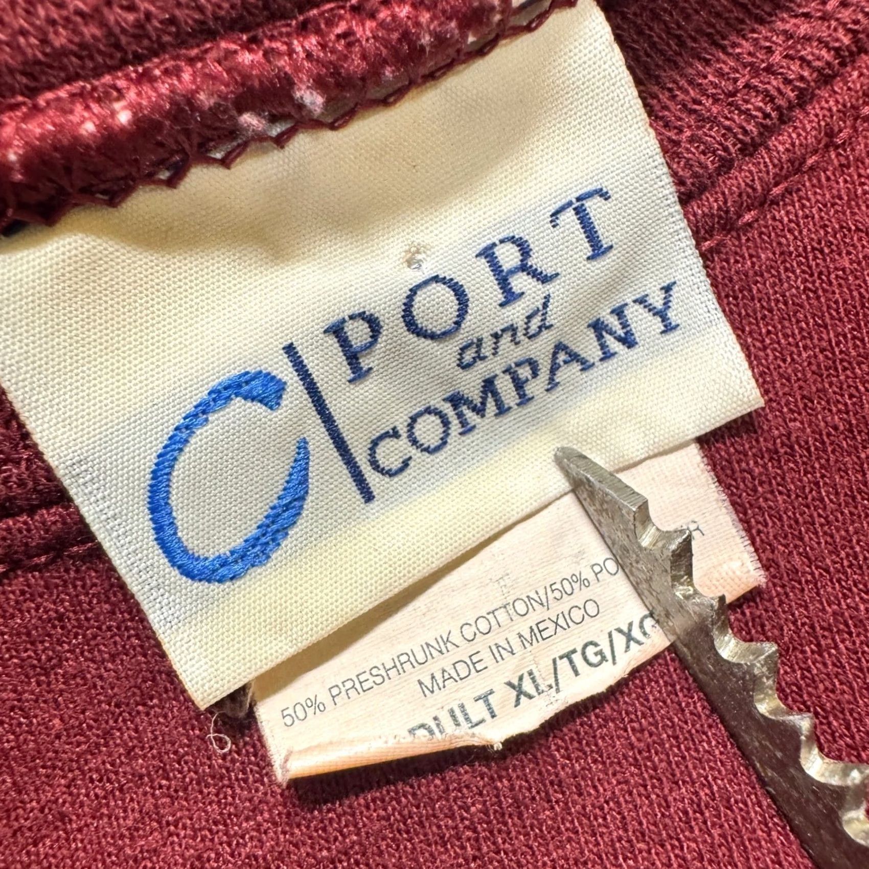 Vintage VINTAGE Port & Company Sweatshirt XL Men Red Cotton Blend Lounge Pullover Shirt/Hoody Size US XL / EU 56 / 4 - 4 Thumbnail