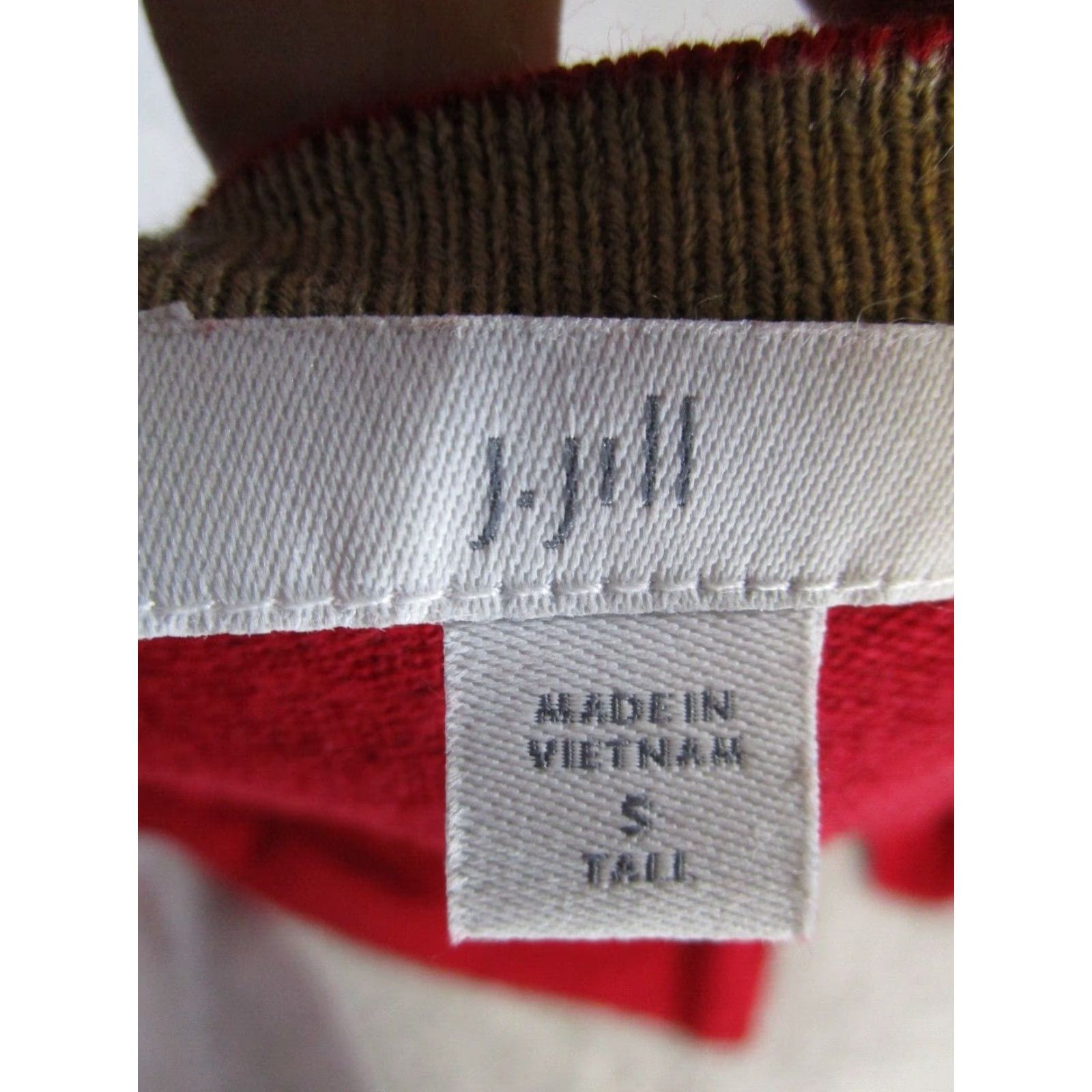 J. Jill J.Jill Sweater Womens Small Tall Red Cotton Pullover Knit V-Neck Long Sleeve Knit Shirt Womens Tall Small Red Cotton Pullover Sweater Size S / US 4 / IT 40 - 3 Thumbnail