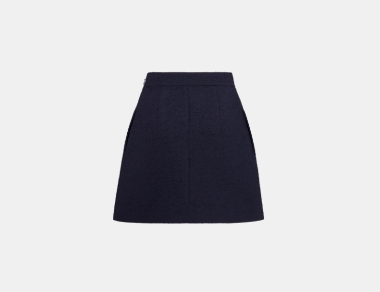Dior o1w1db10925 441J26 Mini Skirt in Navy Blue Size 27" / US 4 / IT 40 - 2 Thumbnail