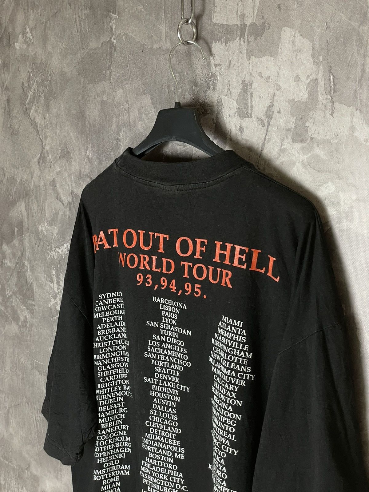 Band Tees × Vintage Vintage Meat Loaf 1993-95 Faded Very Rare Tour T-shirt Size US XL / EU 56 / 4 - 16 Thumbnail