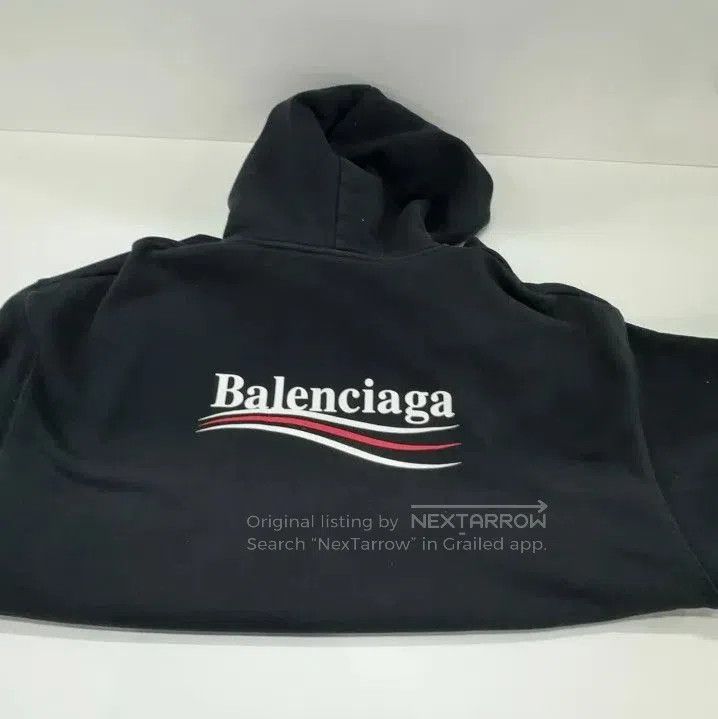 Balenciaga Balenciaga Black Logo Print Hoodie for Unisex. Size US XS / EU 42 / 0 - 7 Thumbnail