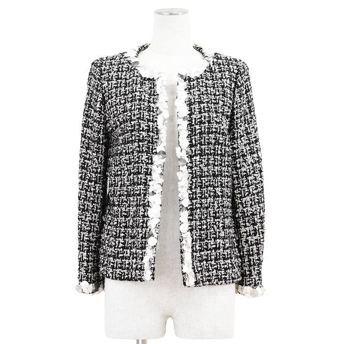 Chanel Chanel Chanel Fancy Tweed Jacket Textile Outerwear P35389 DUTY FREE for USA Size ONE SIZE - 1 Thumbnail