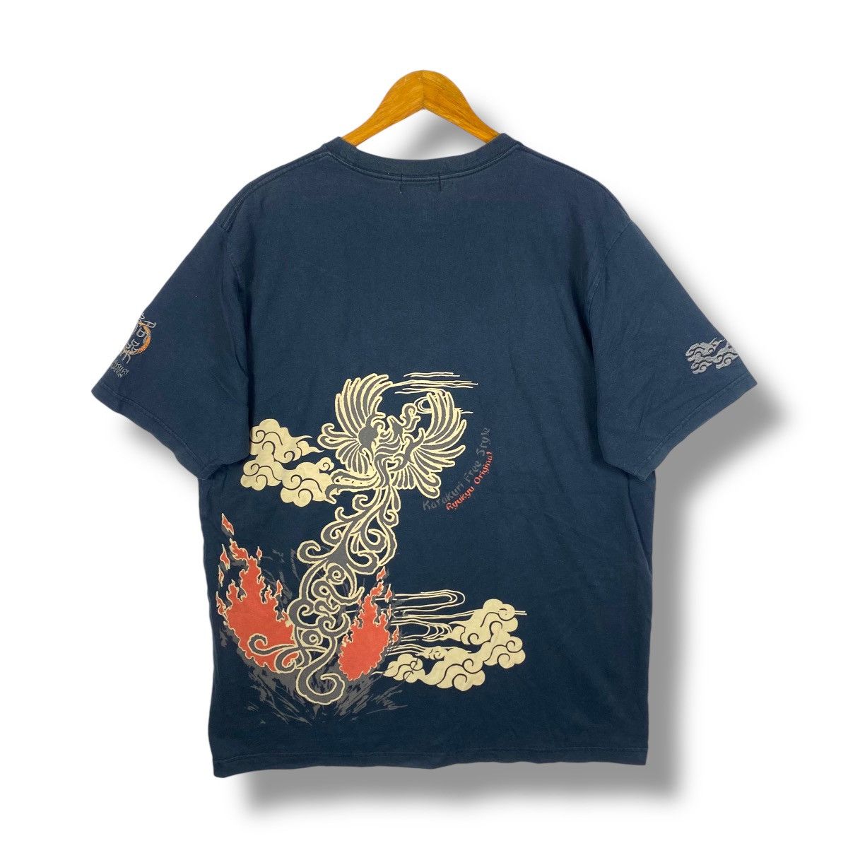 Japanese Brand Japanese Oriental KARAKURI Ryukyu Original Sukajan Tee Shirt Size US XL / EU 56 / 4 - 1 Thumbnail