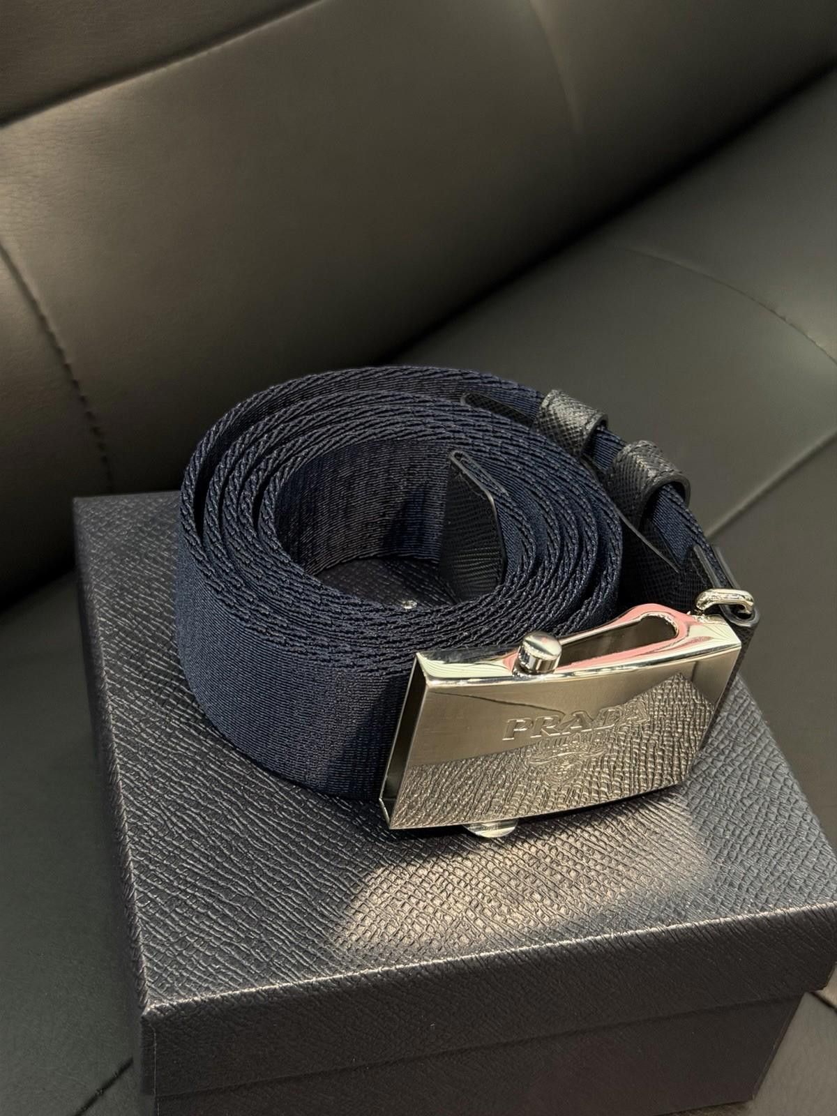 Prada PRADA Men's Belt Metal Blue 100% Authentic $650 Brand New Size ONE SIZE - 6 Thumbnail